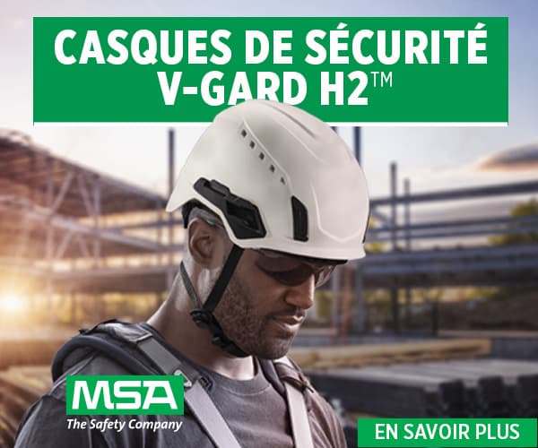 MSA V-Gard H2 Safety Helmet, Mips, Non-Vented, Blue_3