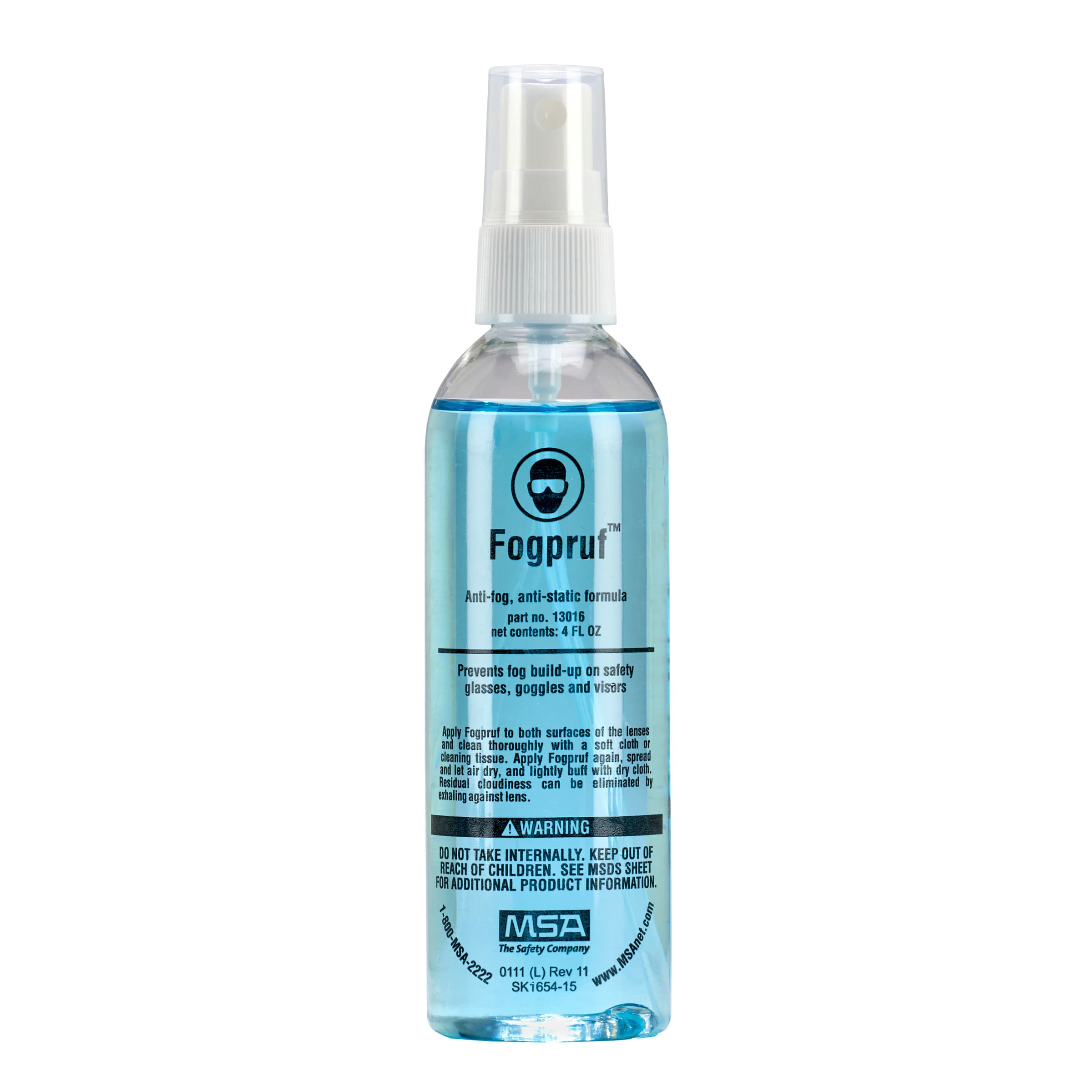 MSA 13016 Fogpruf 4 Oz Spray Lens Cleaner