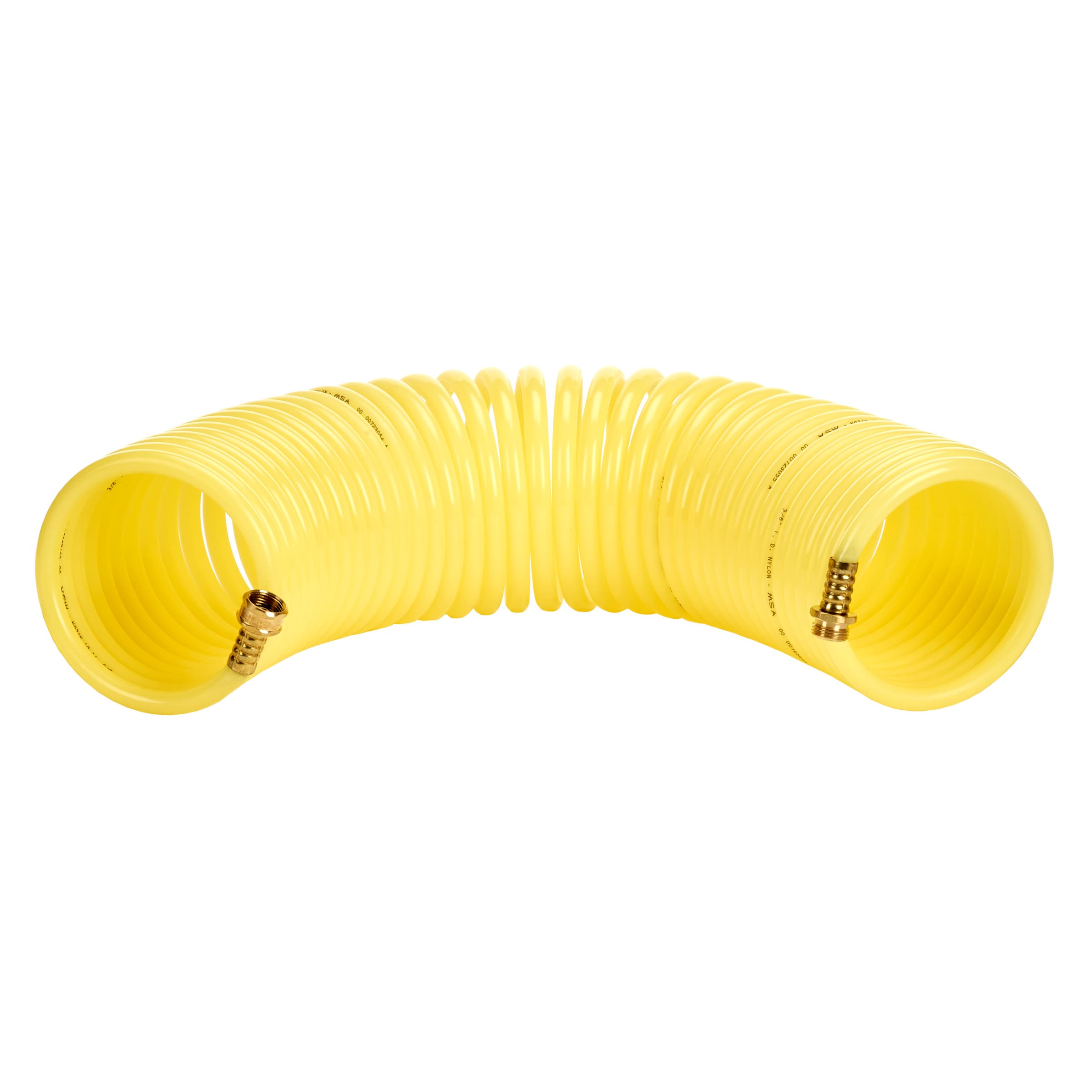 MSA Hose,Airline,Coiled Nylon,3/8"Id,50',Brs