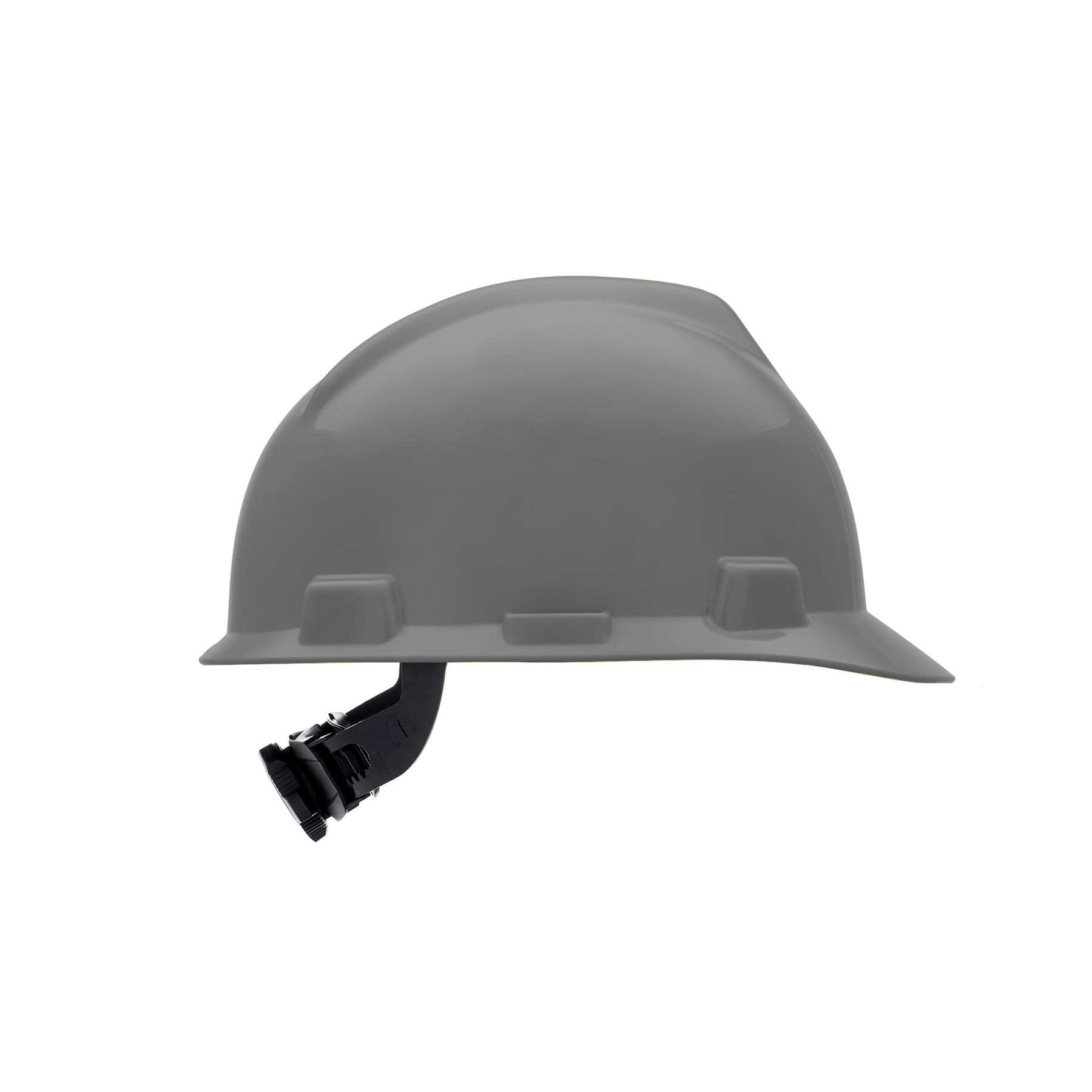 MSA V-Gard Slotted Cap, Navy (Gray), W/Fas-Trac Iii Suspension_1