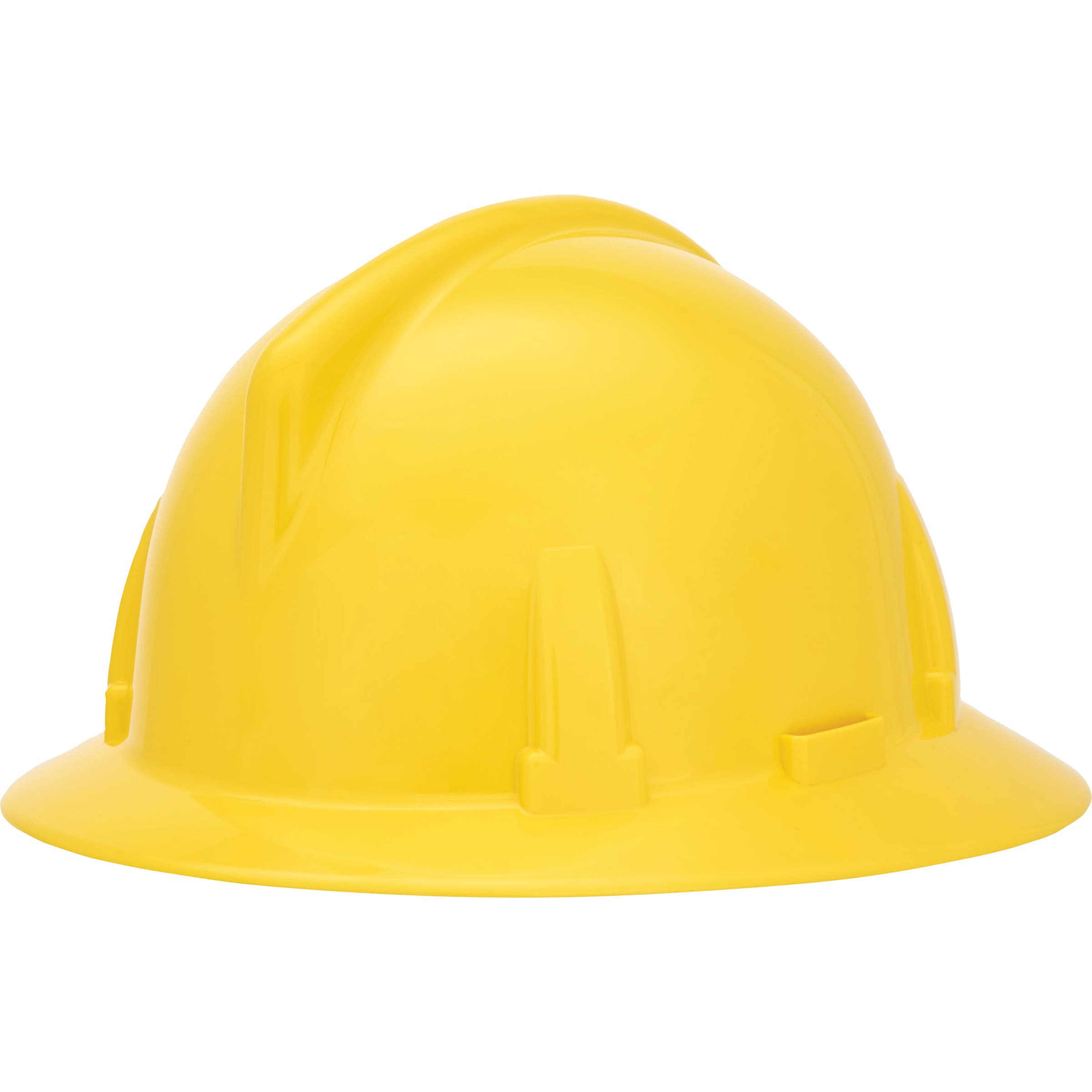 MSA Topgard Slotted Hat, Yellow, W/Fas-Trac Iii Suspension