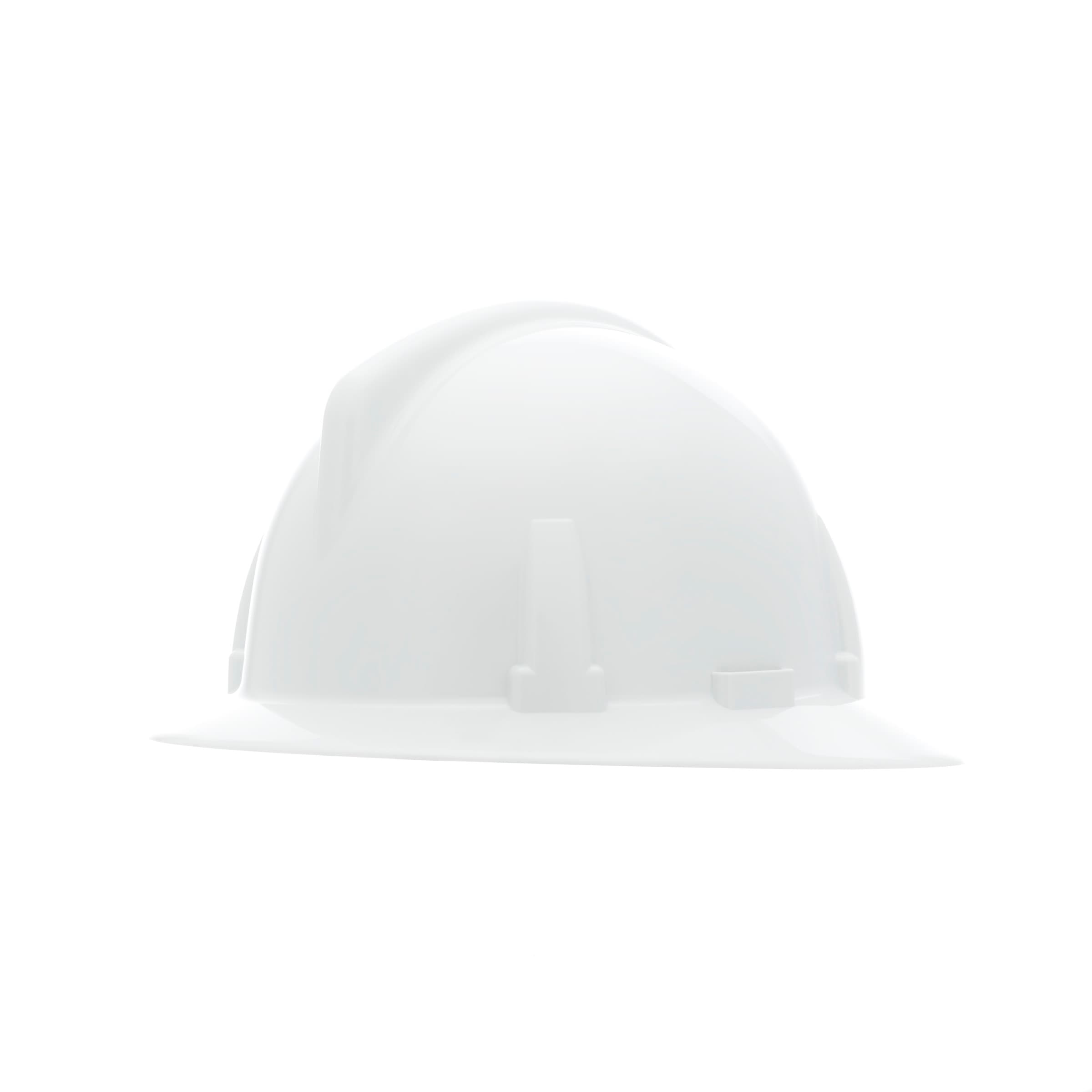 MSA Topgard Slotted Hat, White, W/Fas-Trac Iii Suspension