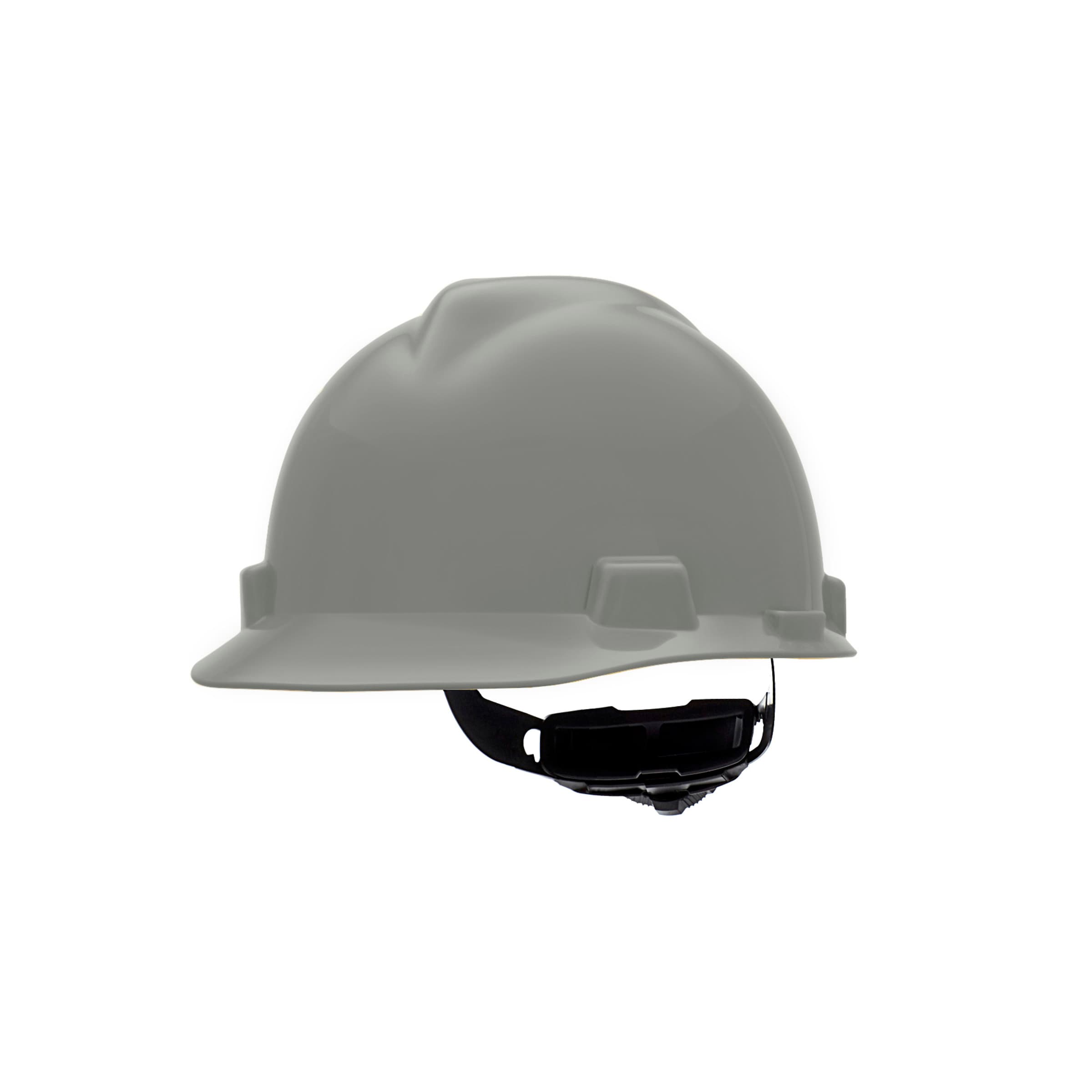 MSA V-Gard Slotted Cap, Silver, W/Fas-Trac Iii Suspension