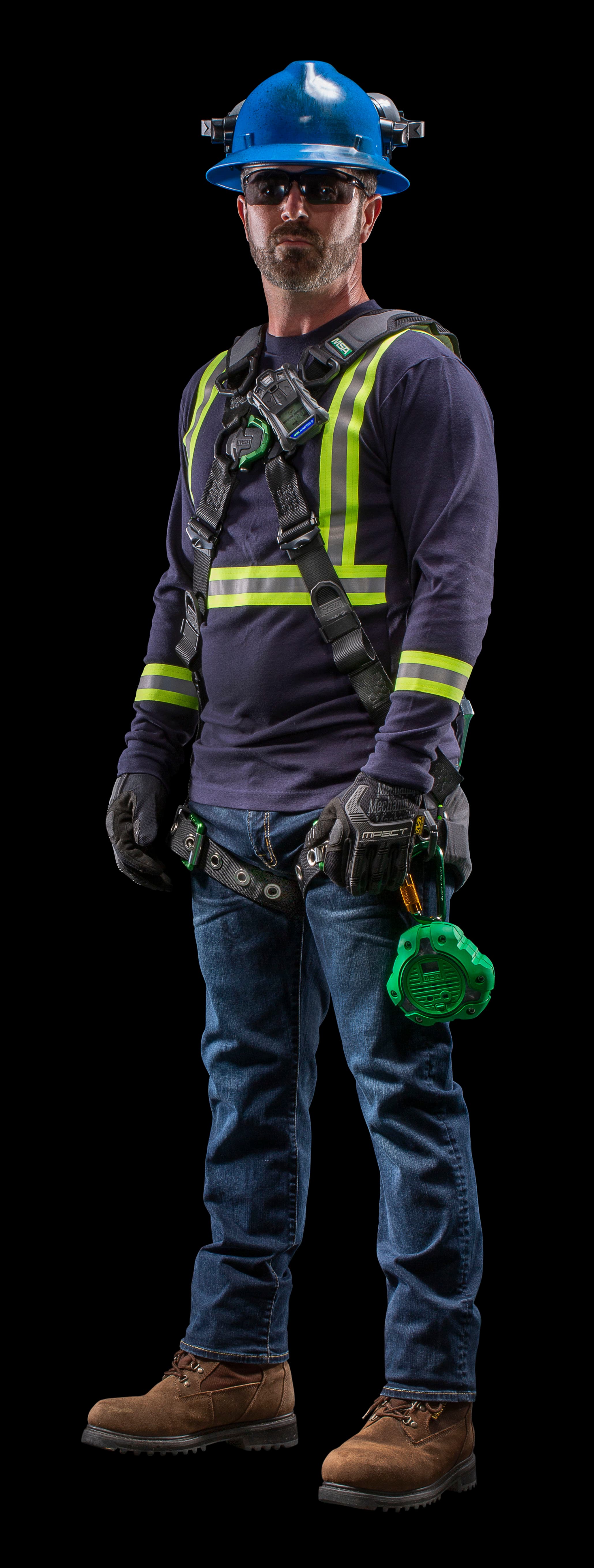 MSA V-Gard Slotted Full-Brim Hat, Bright Lime Green, W/Fas-Trac Iii Suspension_4