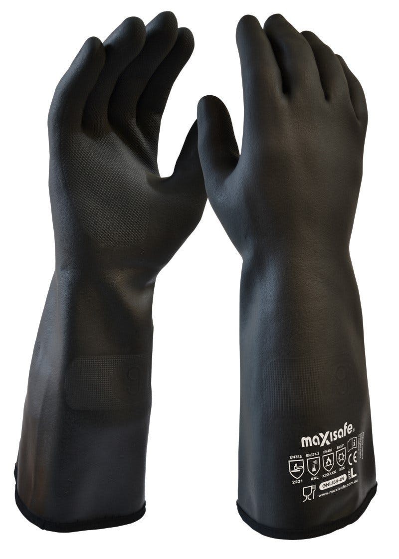 Maxisafe 38cm NEOTHERM Chemical & Heat Resistant Neoprene Gauntlet - Size L/9_0