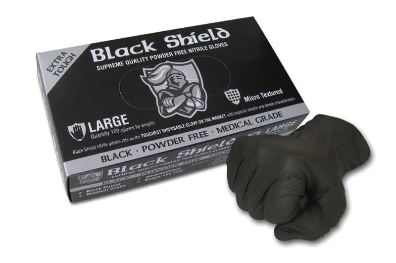 Maxisafe Black Shield Heavy Duty Nitrile, Unpowdered, Box 100