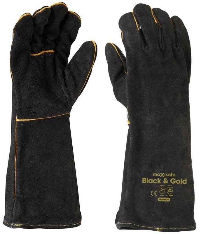 Maxisafe Black & Gold Welders Gauntlet