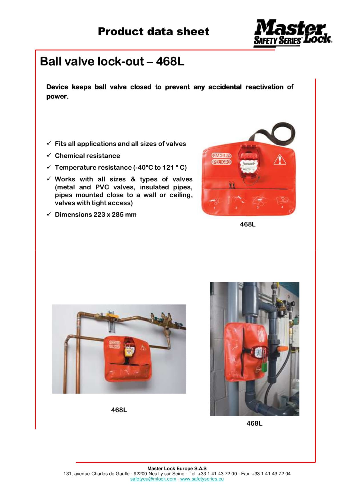 Master Lock Seal Tight Valve Lockout