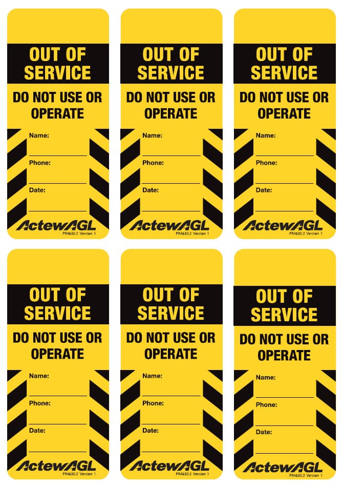 Master Lock Custom Tags - Inhouse Print