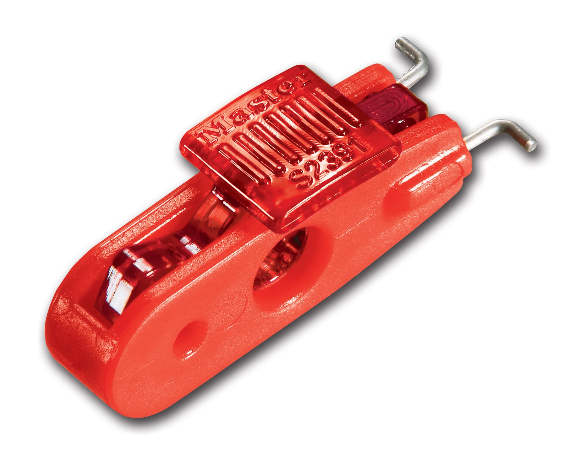 Master Lock Mini Circuit Breaker Lockout Wide Red
