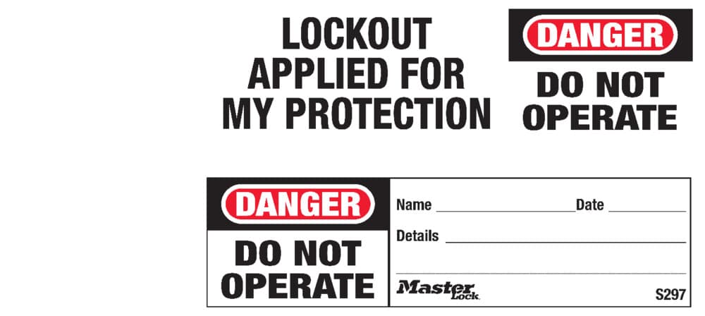 Master Lock Safety Maintenance Tag 100Pk "Do Not Operate"