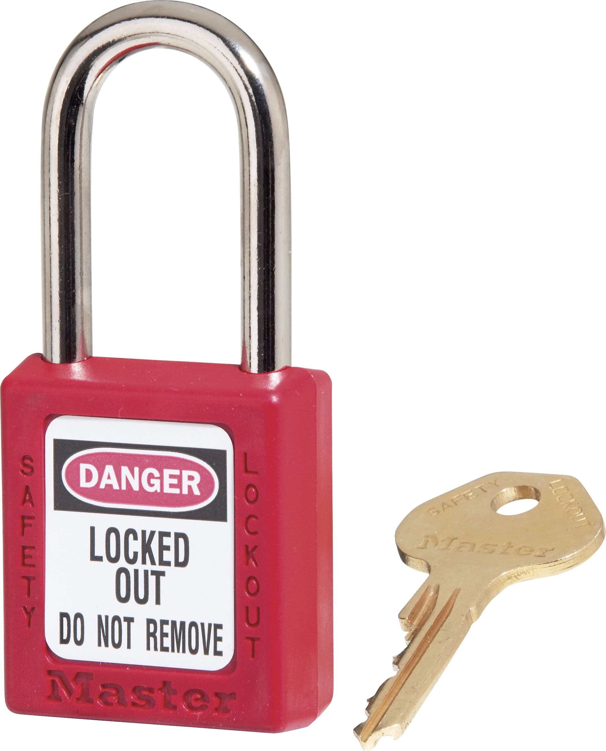 Master Lock Safety Padlock 410 KA6 1 Key Red - Ca (6 Locks Equals 1 Set)