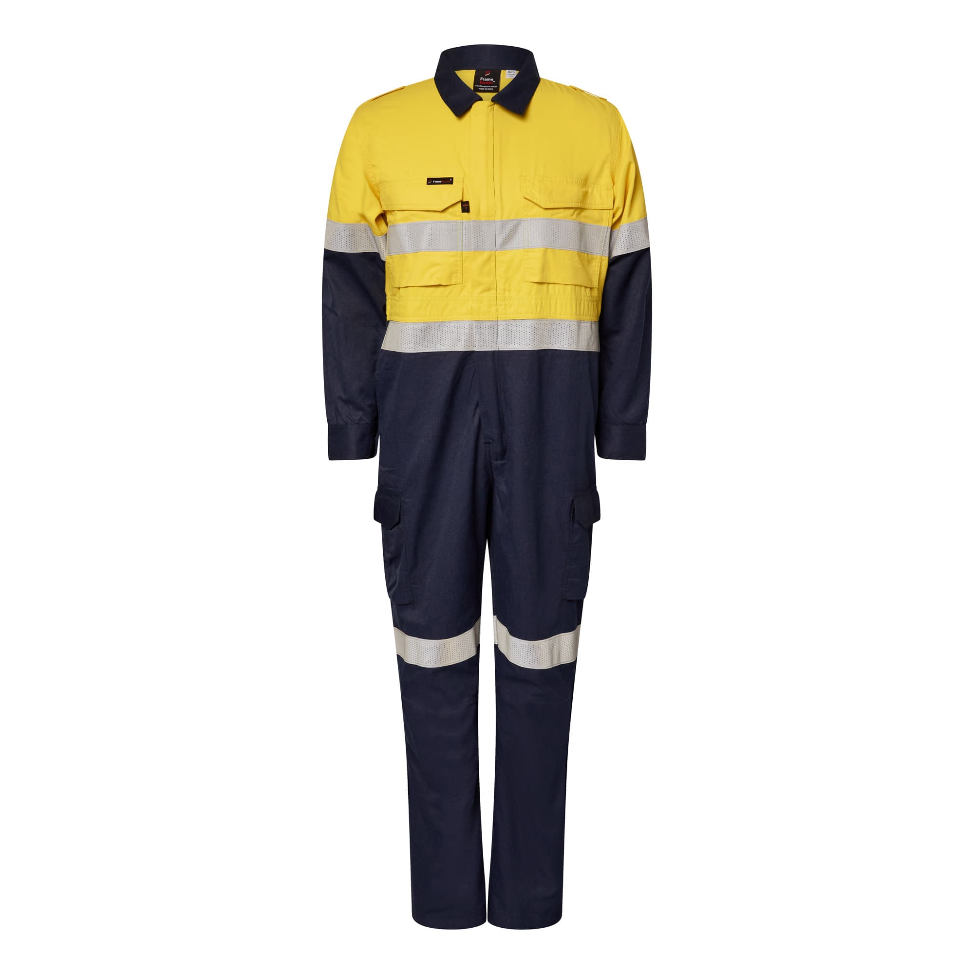 Flamebuster Hrc2 Inherent Hi Vis Reflective Coverall (Navy/Orange)