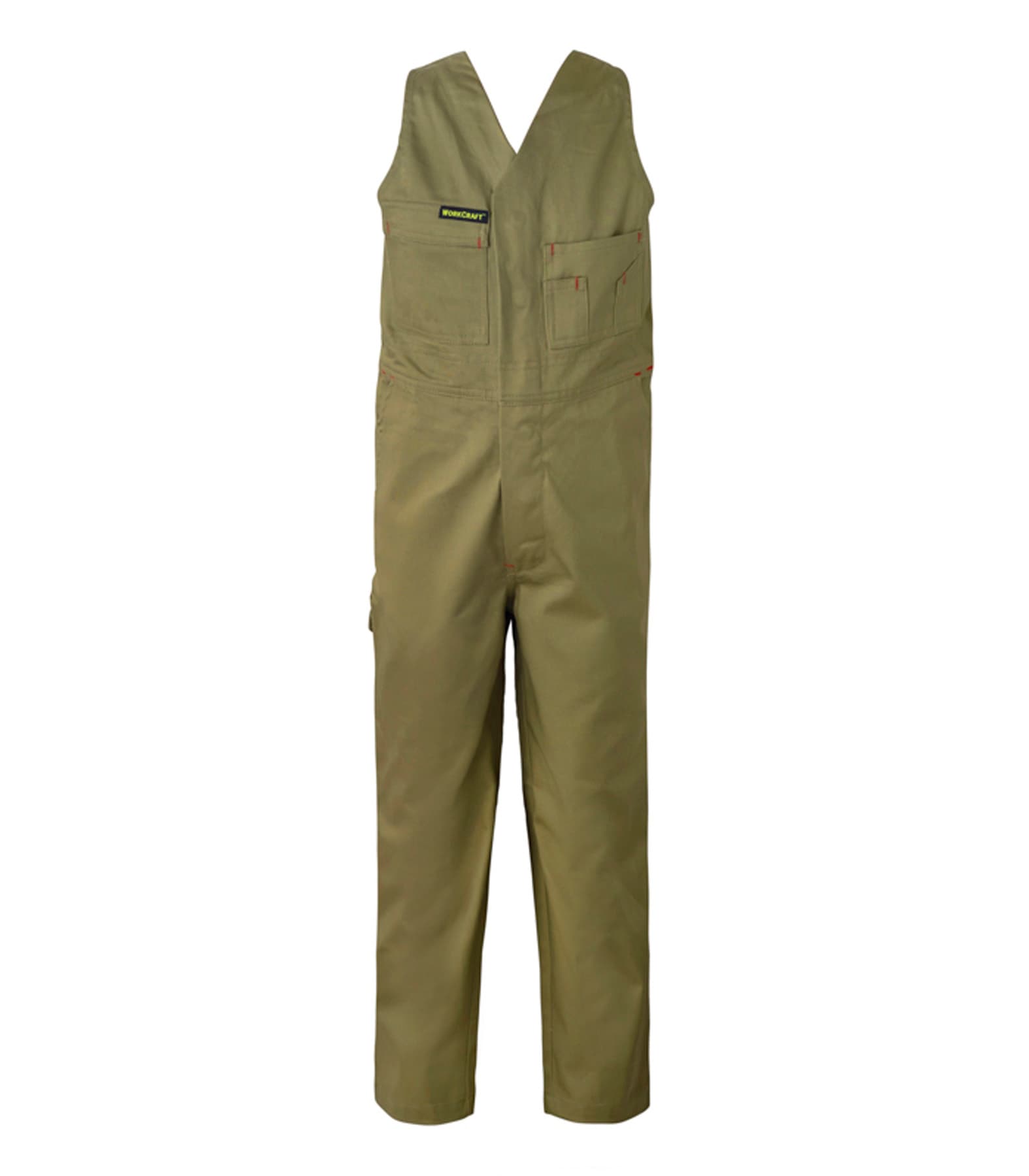 Workcraft Kids Midweight Cotton Roughall With Elastic Straps (Khaki)