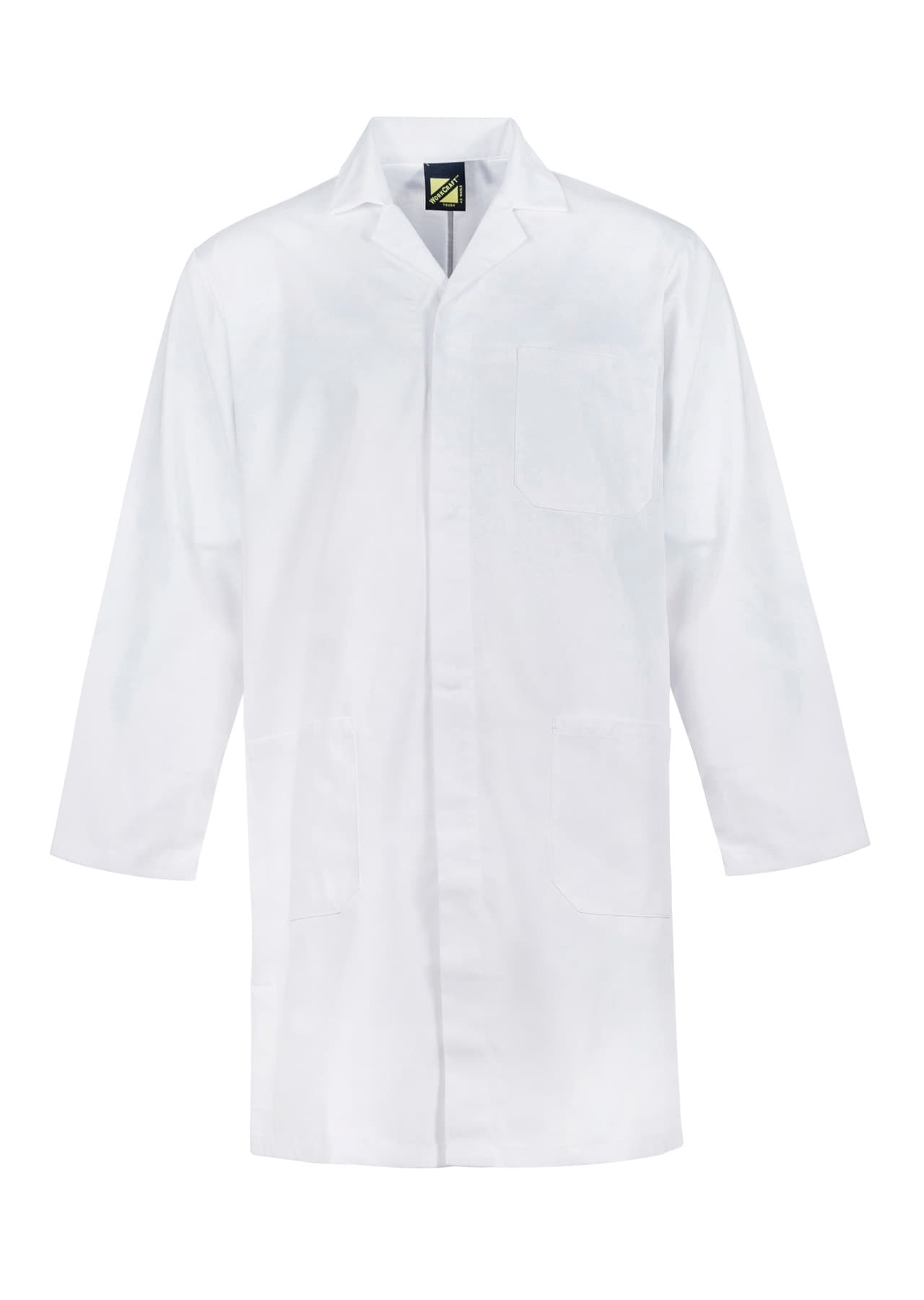 Workcraft Long Sleeve Dustcoat With Patch Pockets (Mid Blue)