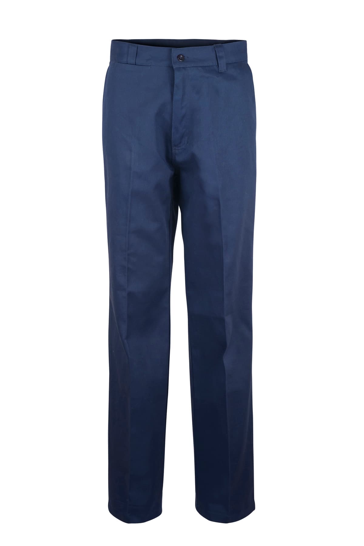 Workcraft Flat Front Cotton Drill Trouser (Navy, Long Size)
