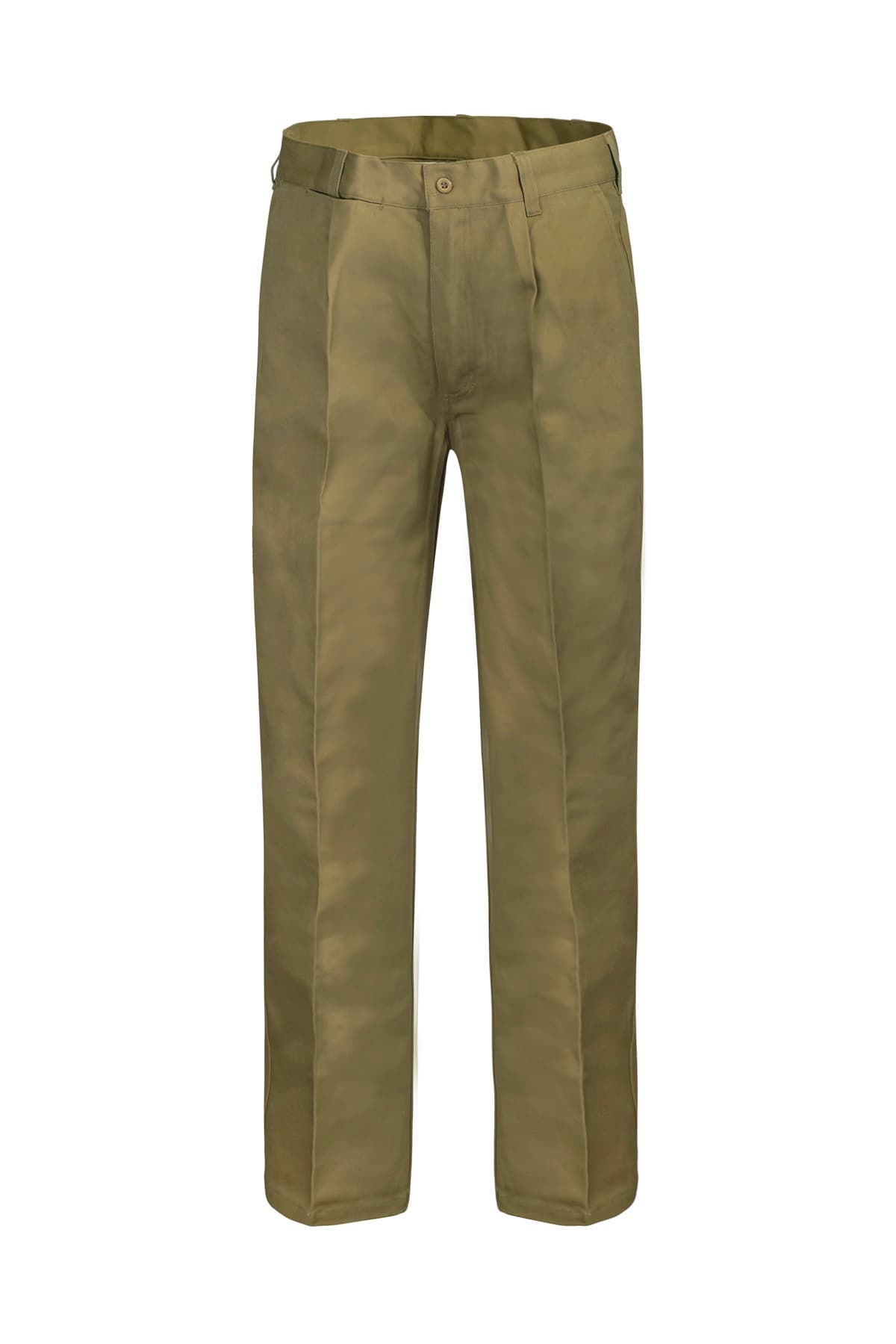 Workcraft Single Pleat Cotton Pant (Khaki, Long Size)