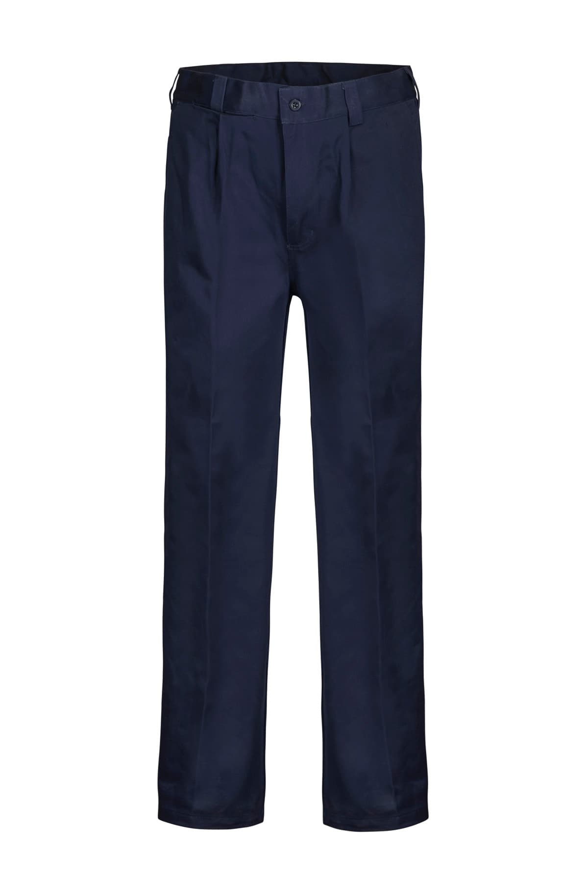 Workcraft Single Pleat Cotton Pant (Navy, Long Size)