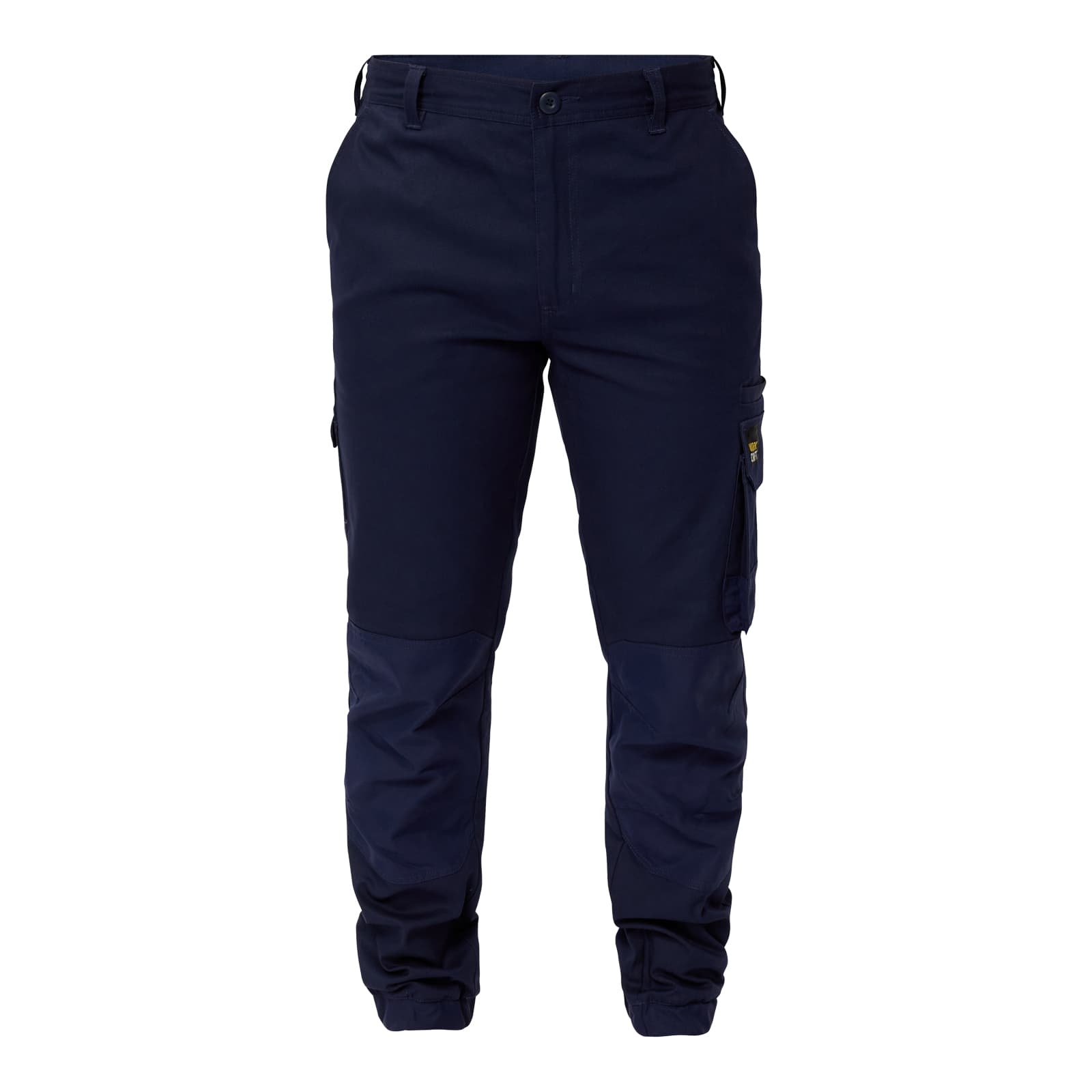 Workcraft Stretch Cargo Pants With Elasticised Hem (Navy)