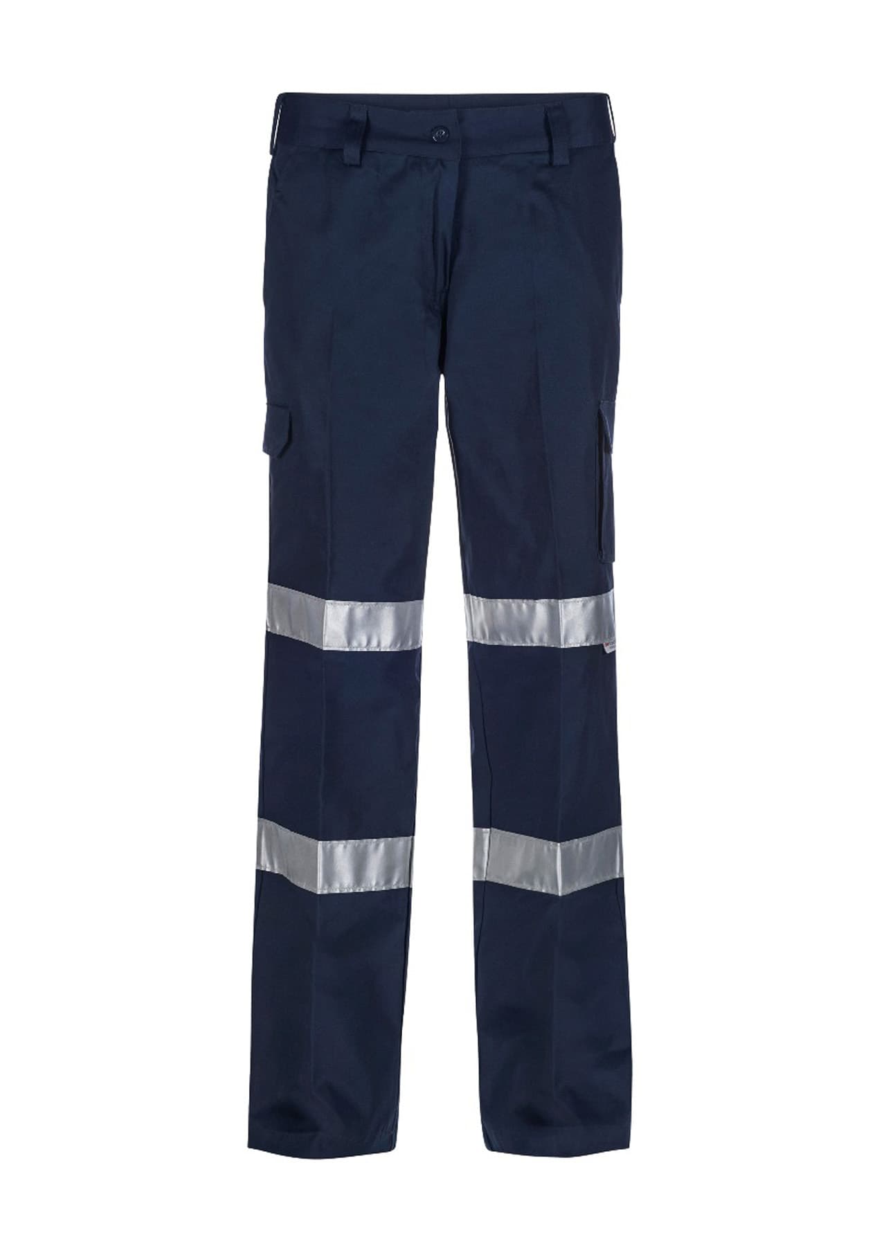 Workcraft Ladies Reflective Mid Weight Cargo Cotton Drill Trouser (Navy)