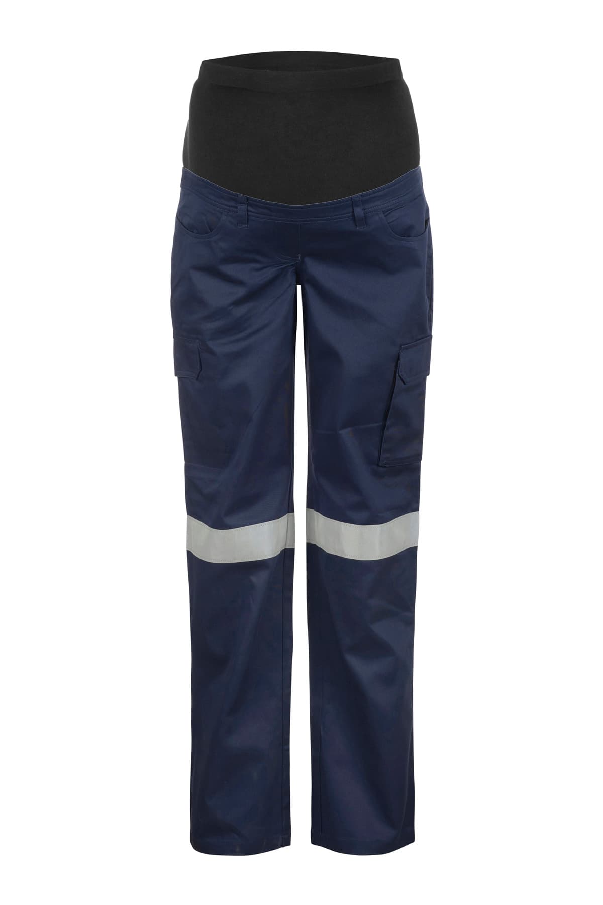 Workcraft Maternity Cargo Reflective Cotton Drill Trouser (Navy)