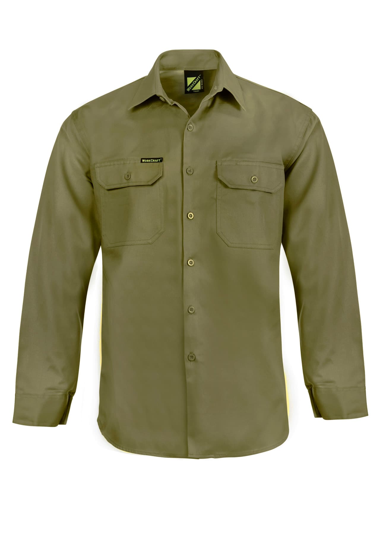Workcraft Long Sleeve Cotton Drill Shirt (Khaki)