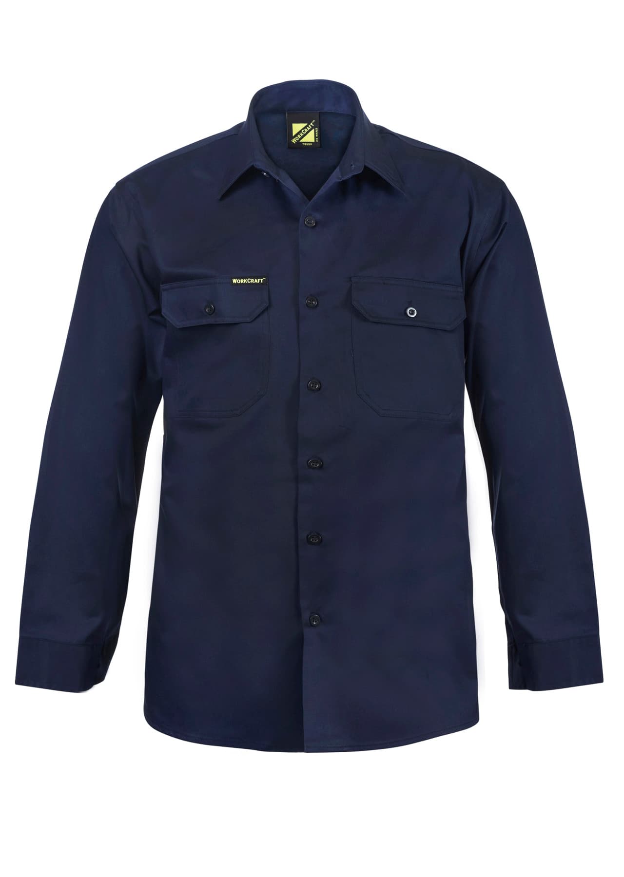 Workcraft Long Sleeve Cotton Drill Shirt (Navy)