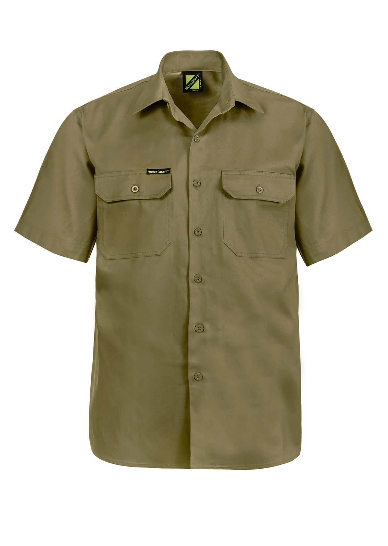 Workcraft Short Sleeve Cotton Drill Shirt (Khaki)