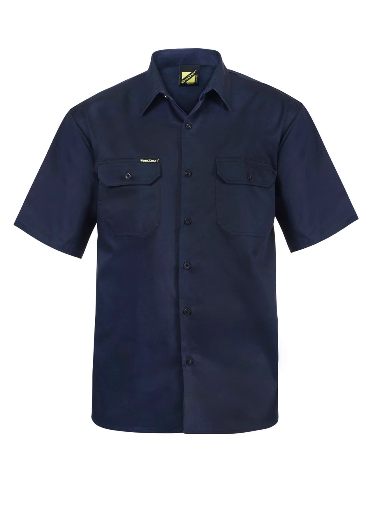 Workcraft Short Sleeve Cotton Drill Shirt (Navy)