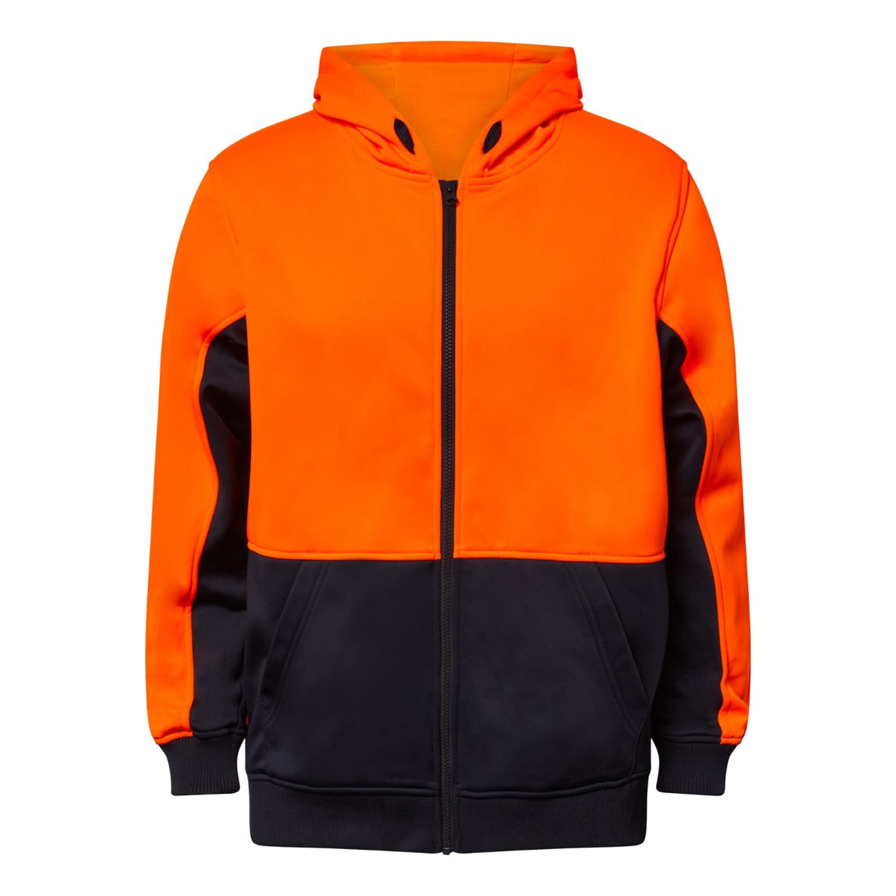 Workcraft Hi Vis Full Zip Hoodie (Navy/Orange)