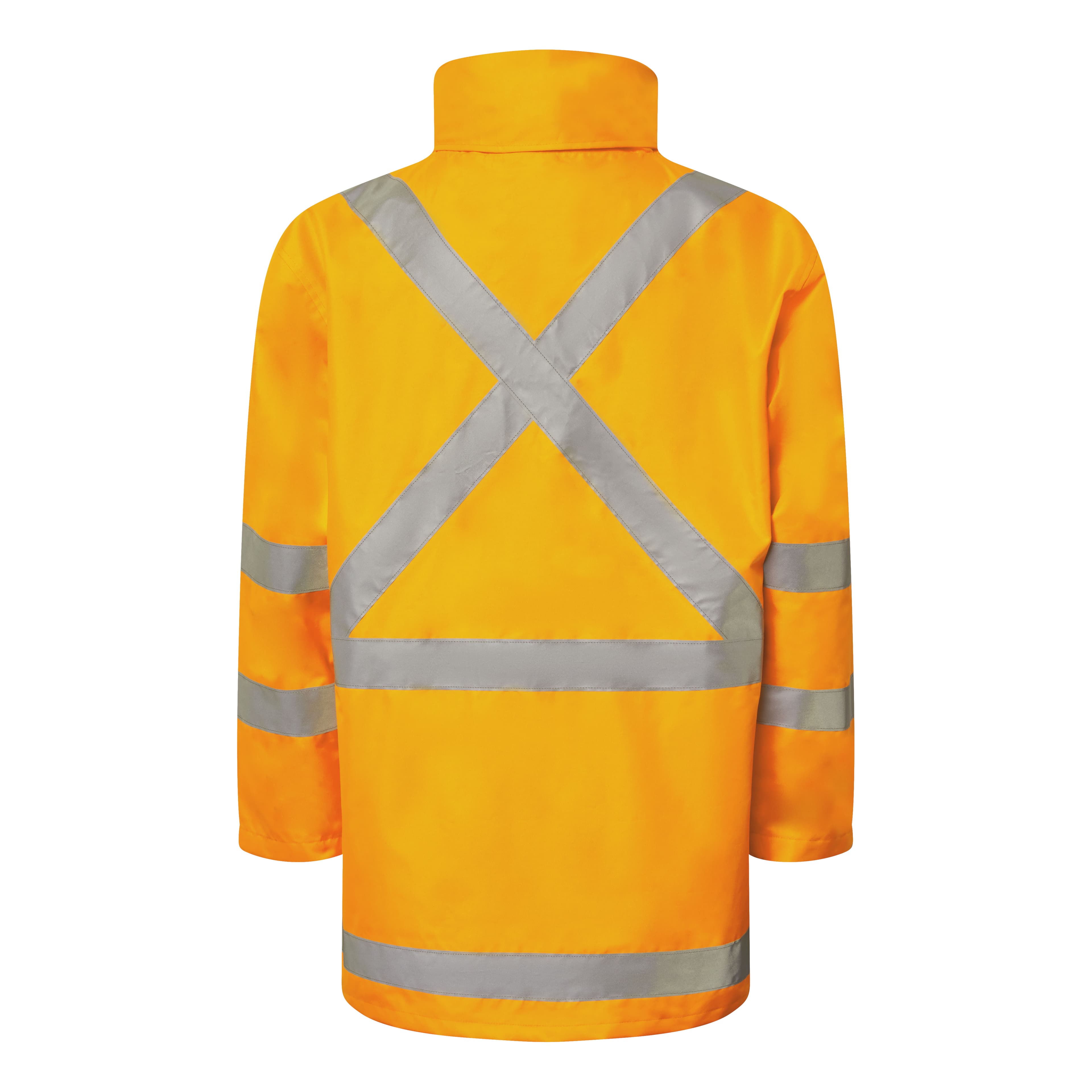 Workcraft Hi Vis 6 In 1 Nsw Rail X-Tape Jacket With Removable Sleeves (Hi Vis Orange)