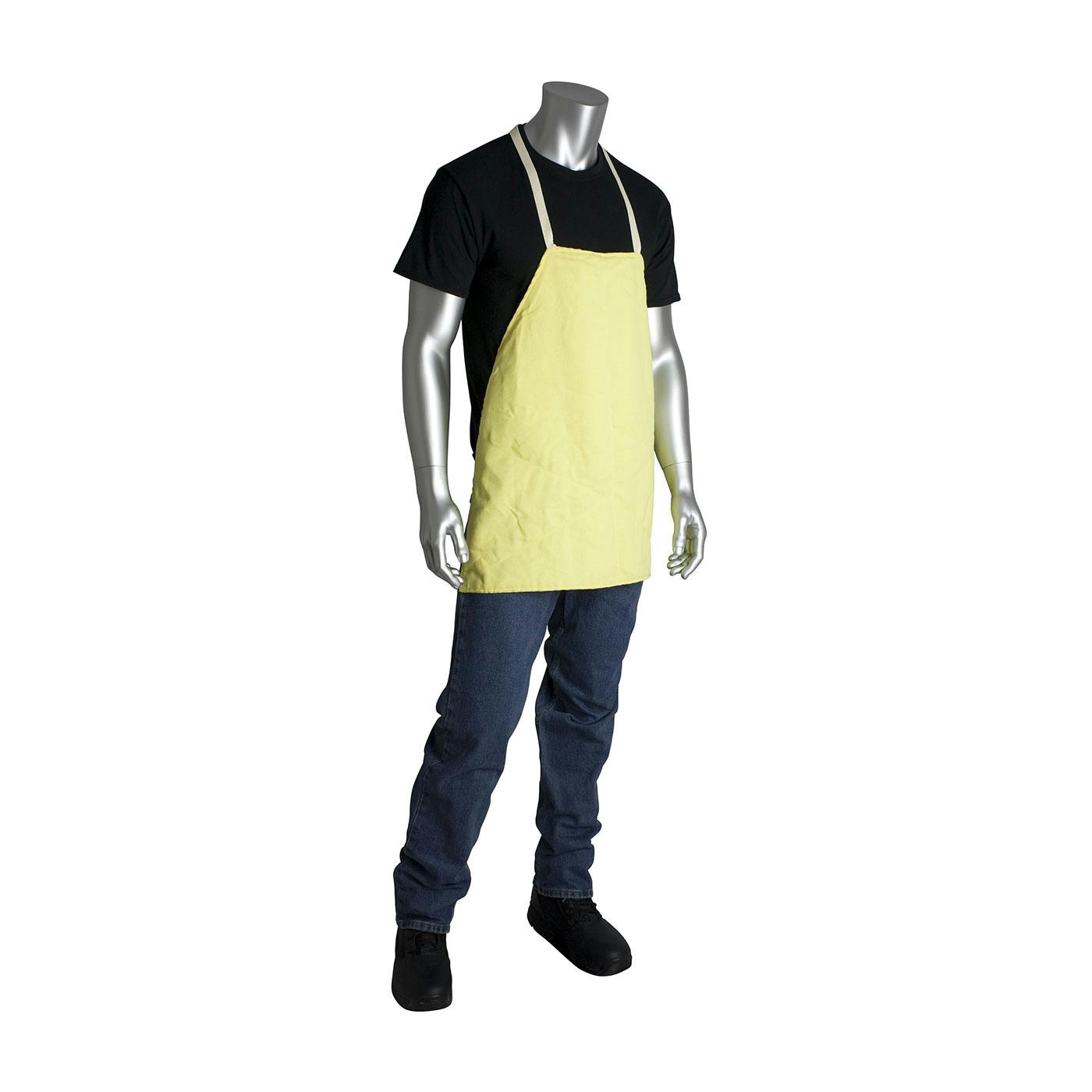 2-Ply DuPont™ Kevlar® Twill Apron with Buckle, Yellow (10-KAD2424W/BUCKLE) - 24" x 24