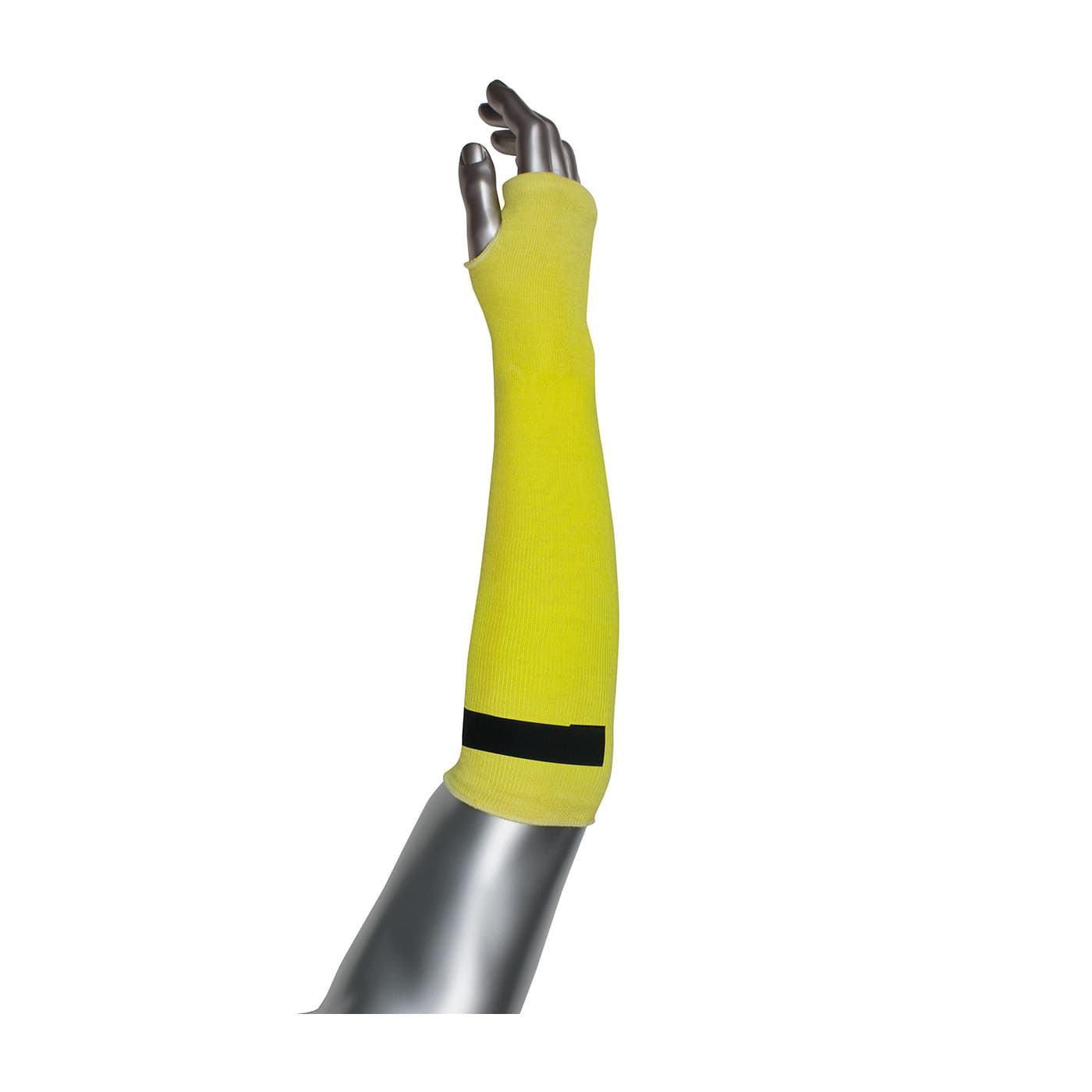 2-Ply DuPont Kevlar Sleeve with Adjustable Velcro Closure and Thumb Hole, Yellow (10-KSTHV) - 18