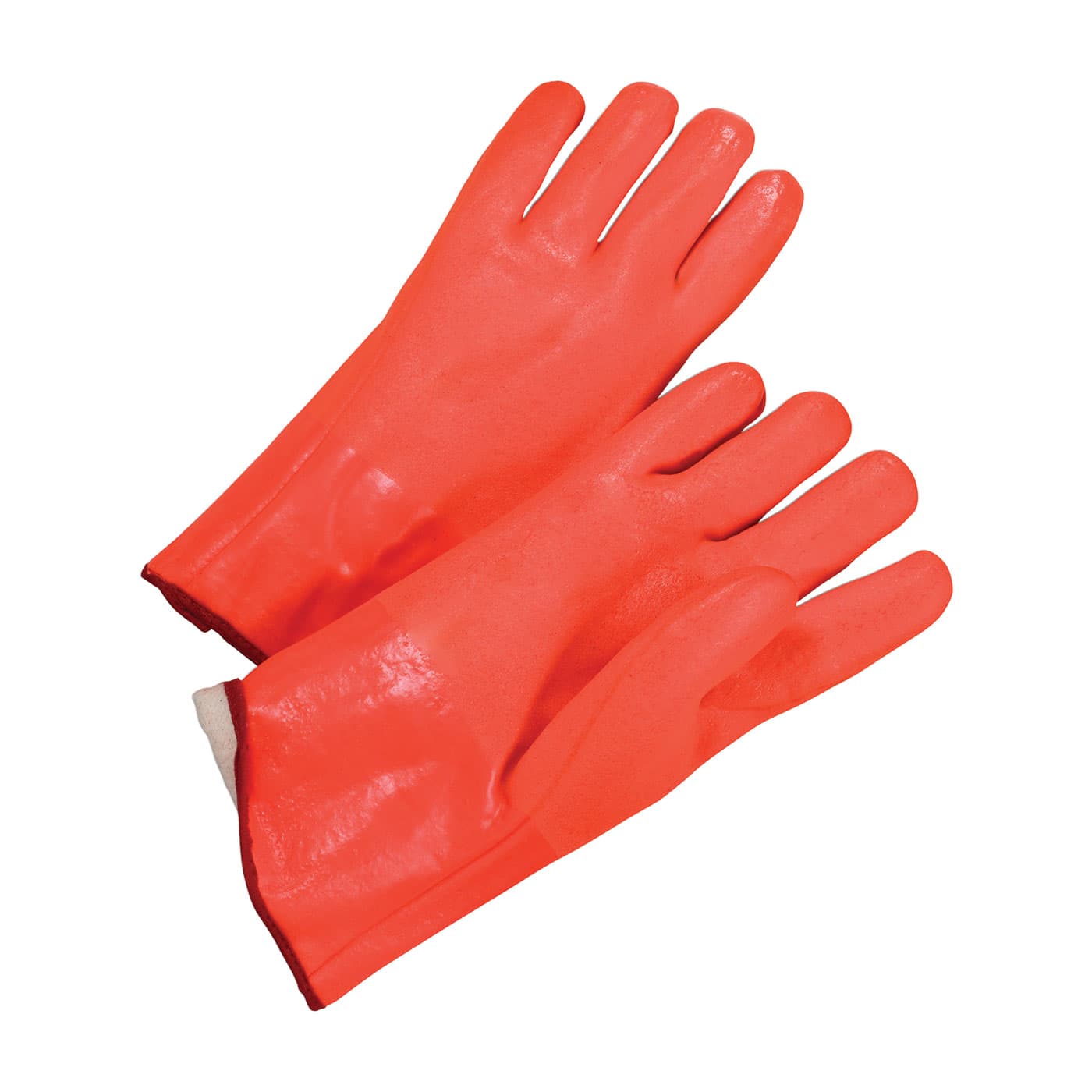 PVC Dipped Glove with Insulated Foam Liner and Rough Finish - 12" Length, Orange (1027ORF) - L