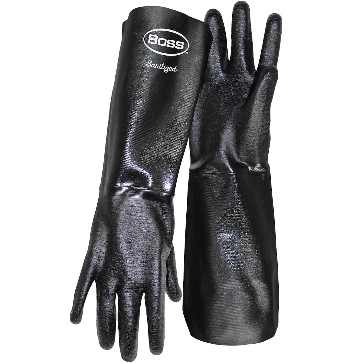 Chemguard Glove With Crinkle Grip, Sanitized Treated, 18" Long