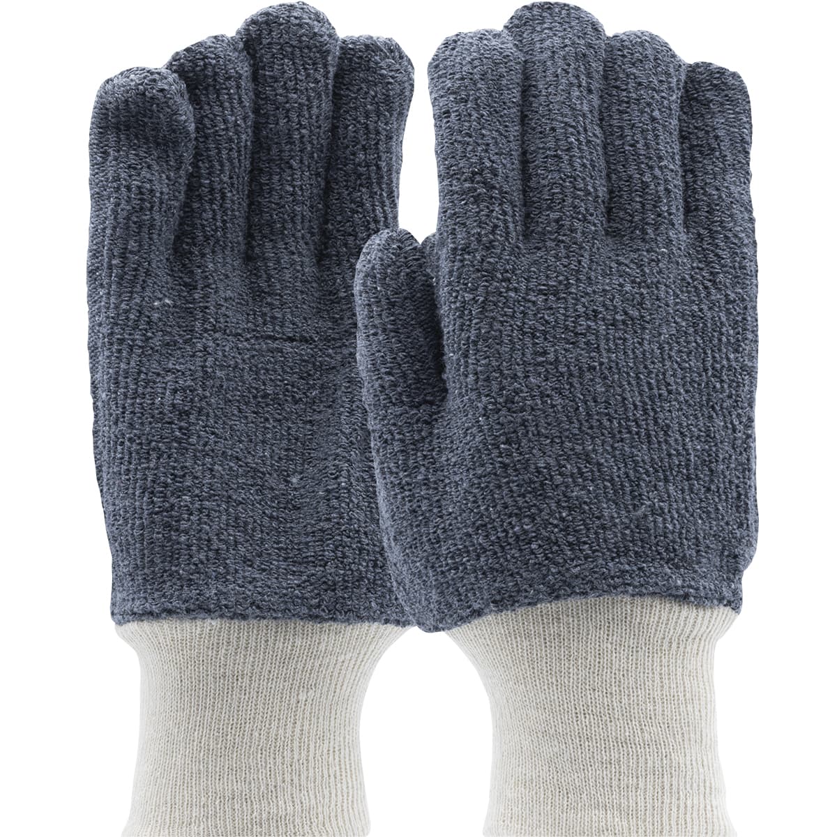 Heavy Weight Terry Cloth Heat Resistant Glove - Knit Wrist, Gray (1TC3121CP) - L