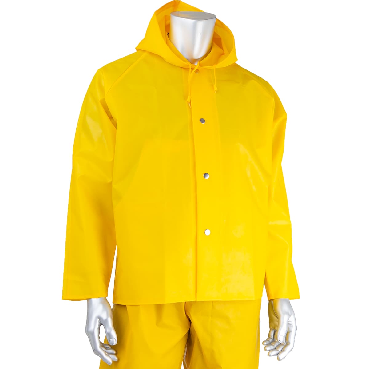 Tpu/Nylon Industrial Protective Jacket W/Attached Hood, Lt.Wt. 10Mil, 25Mm