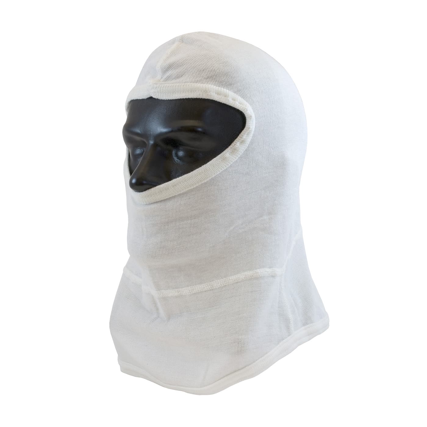 Single-Layer Nomex Balaclava with Bib - Full Face, White (202-110) - OS