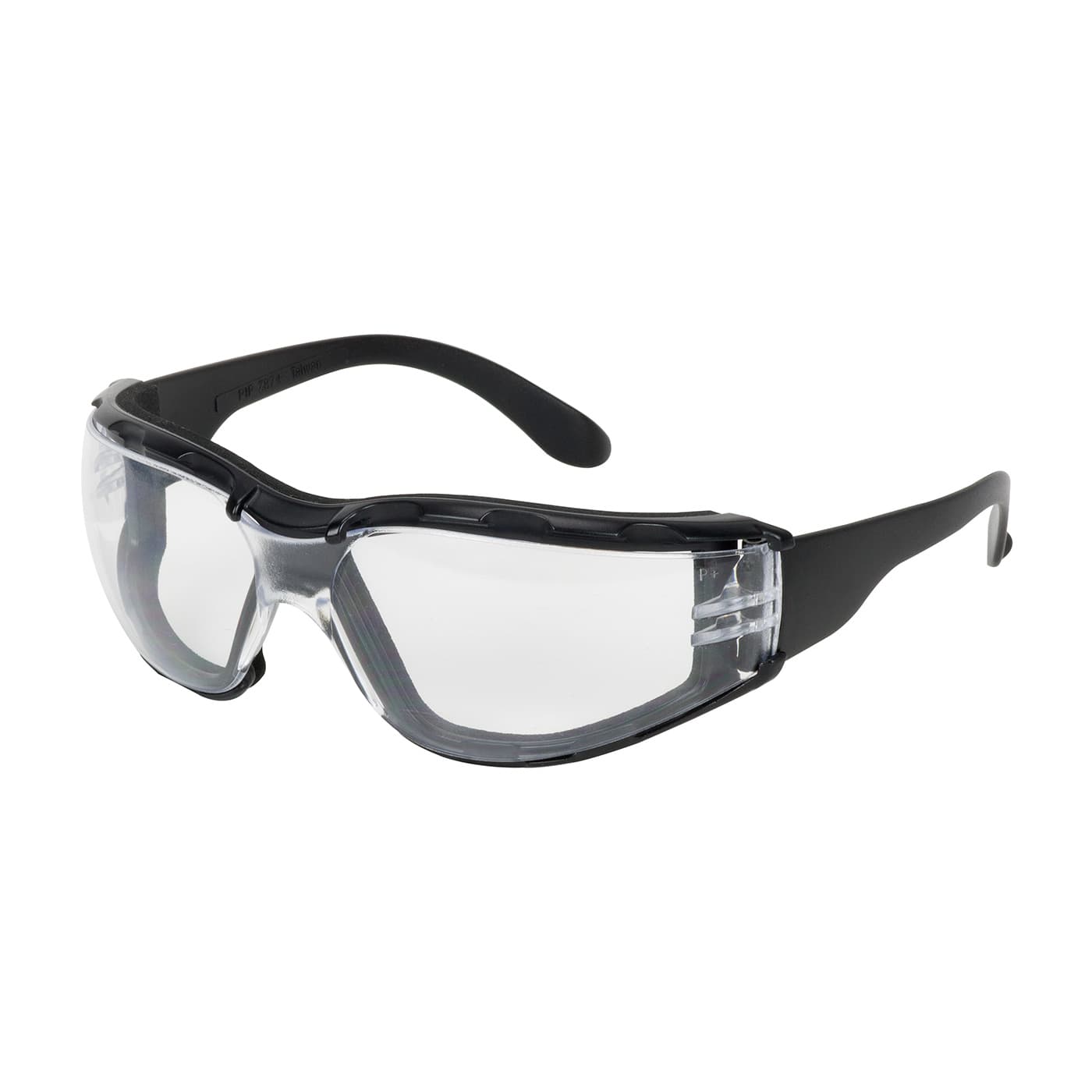 Zenon Z12 Foam Rimless Safety Glasses with Black Temple, Foam Padding and Anti-Scratch / Anti-Fog Coating