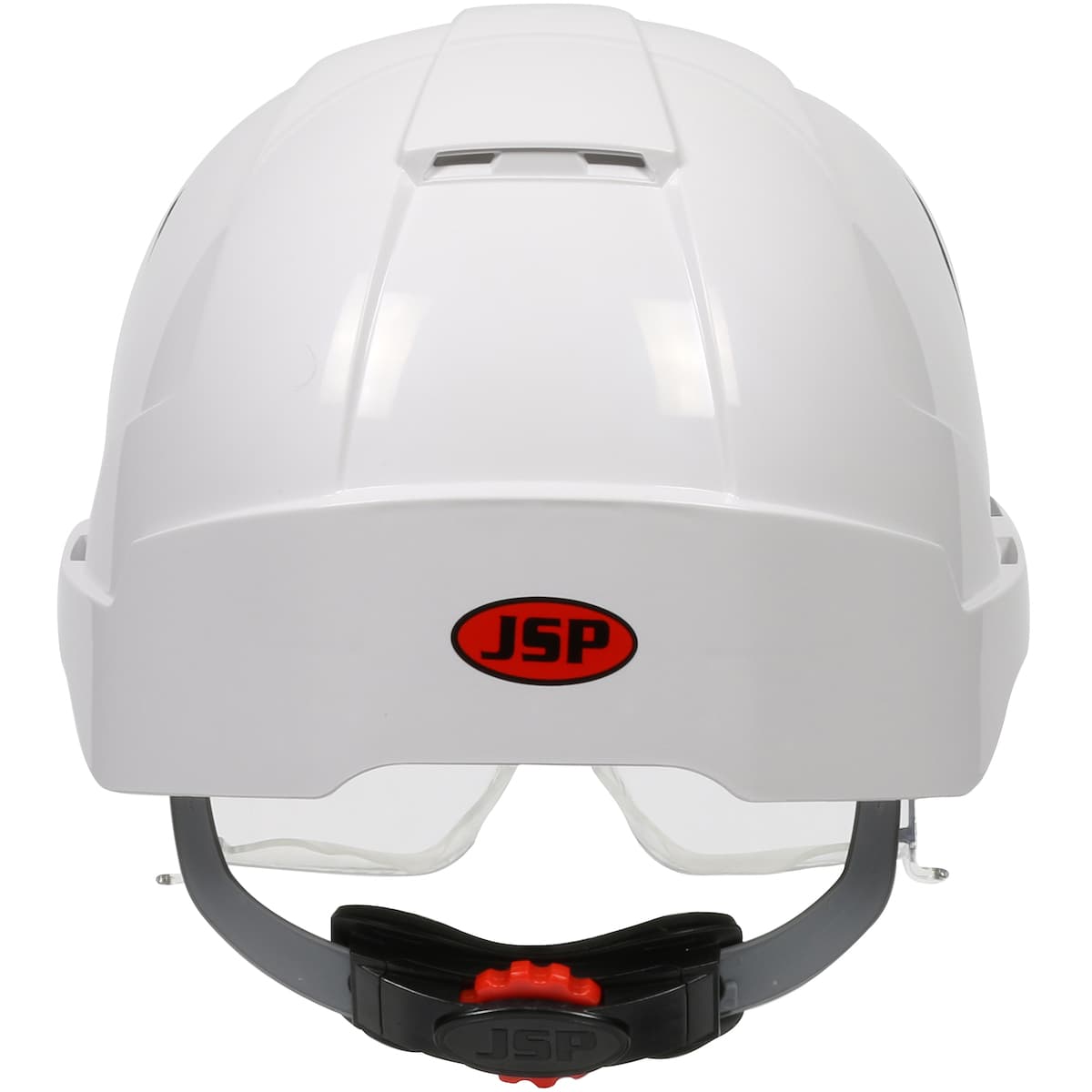 EVO VISTAlens Type I, Vented Industrial Safety Helmet with Lightweight ABS Shell, Integrated ANSI Z87.1 Eye Protection, 6-Point Polyester Suspension and Wheel Ratchet Adjustment (280-EVLV)
