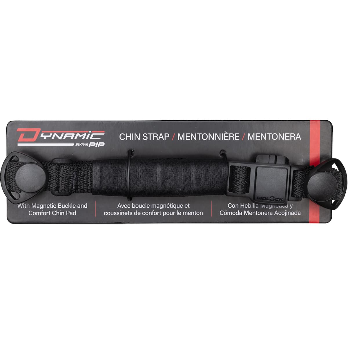 4-Point Chin Strap With Magnetic Clip And Comfort Chin Pad.