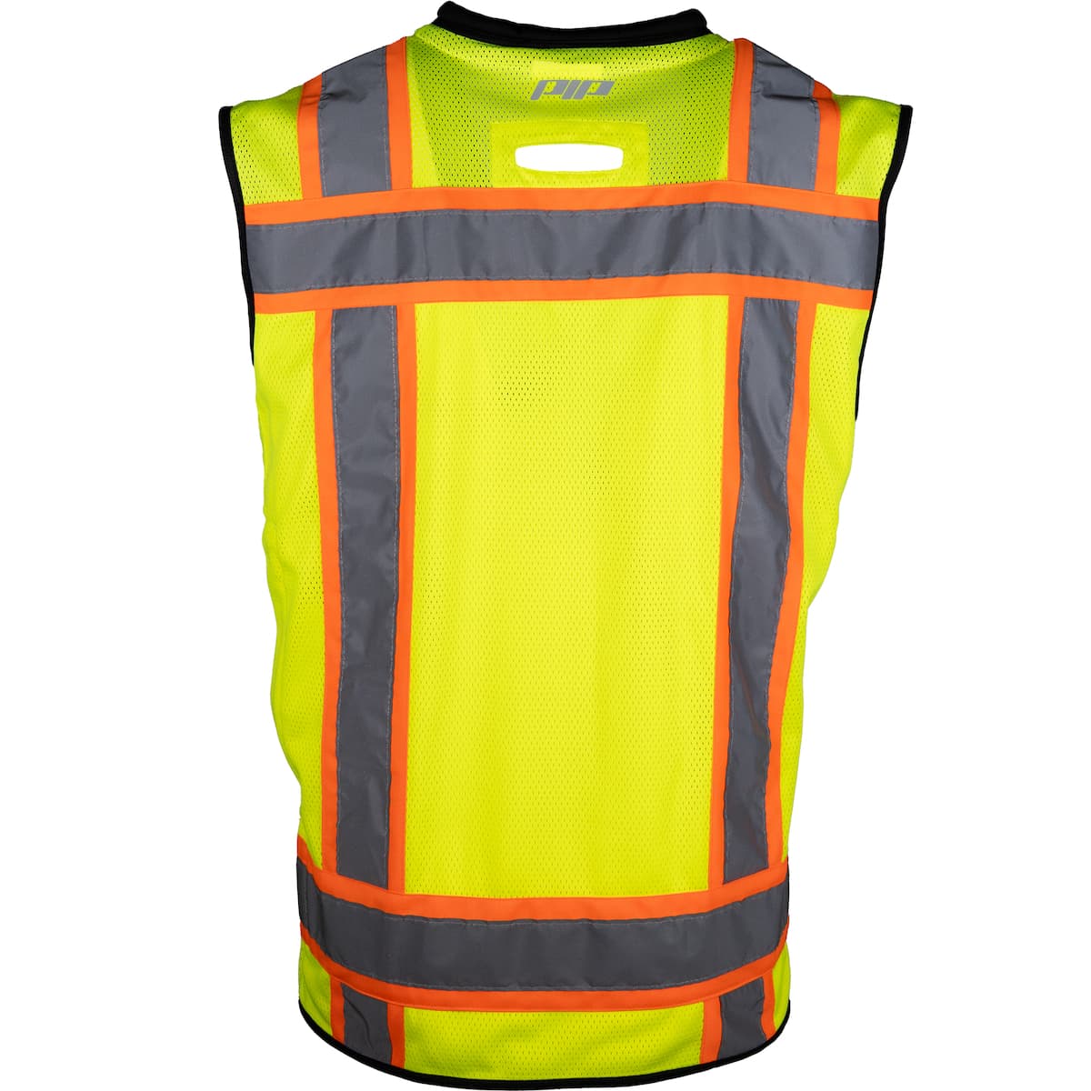 Class 2 Black Bottom Mesh Vest, D Ring Access, Mic Tabs