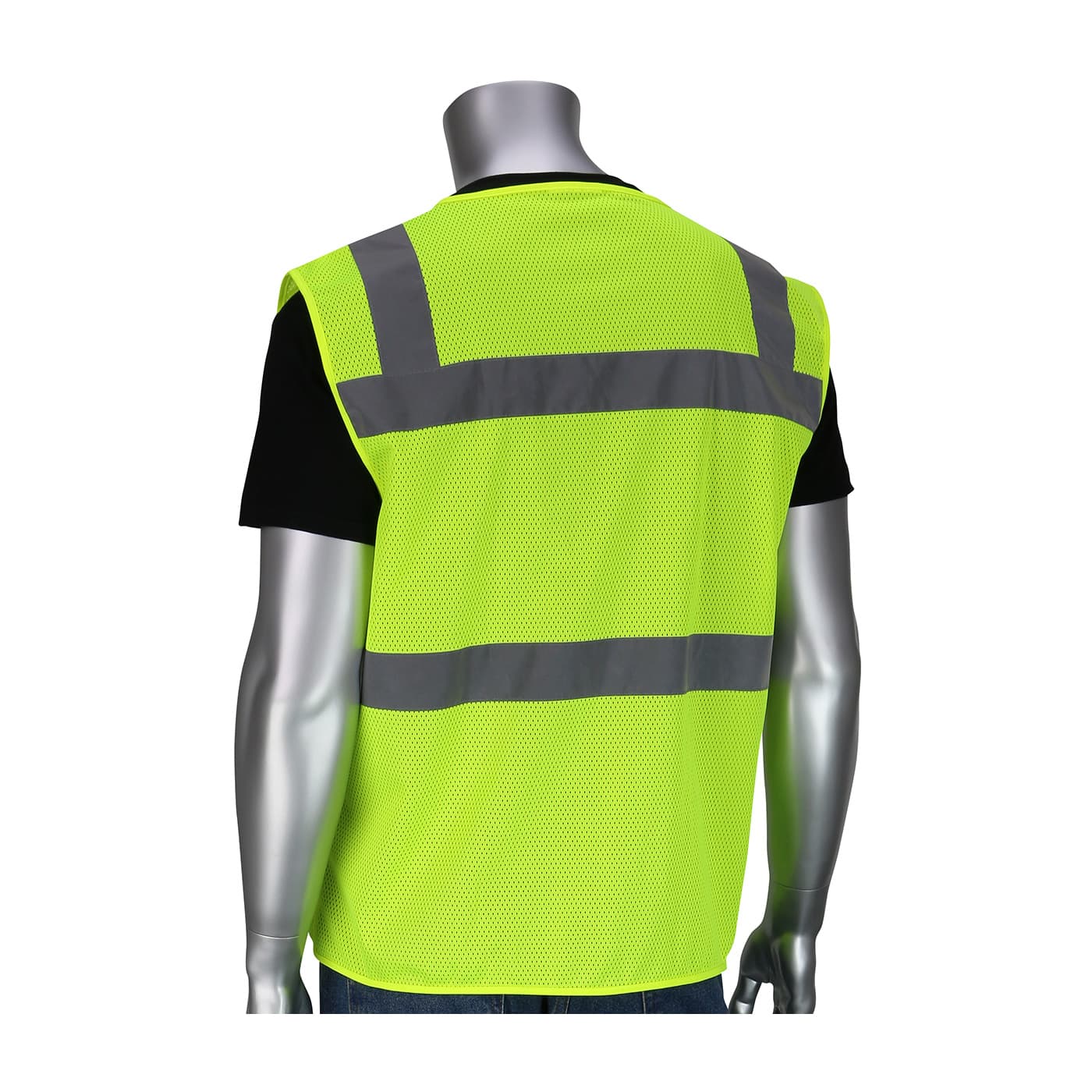 Class 2 Mesh Value Surveyors Vest 5 Pockets, Mic Tabs, Zipper, Or