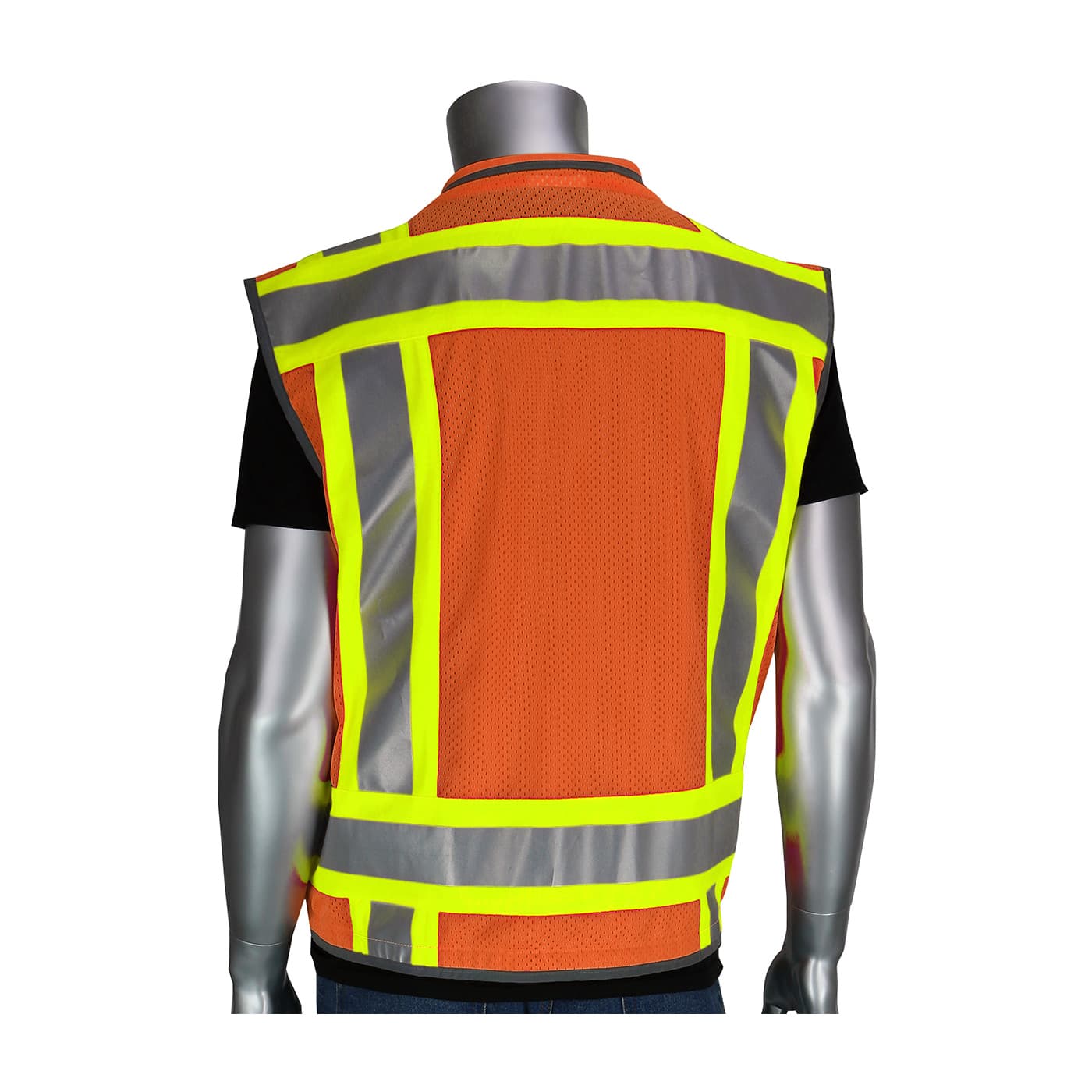 Type R Class 2 Ripstop Solid/Mesh Engineer Tech Vest, Zipper, Ly