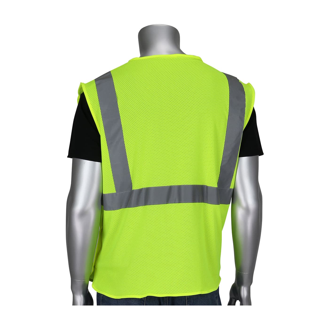 Class 2 Mesh Breakaway Vest, 3 Pkts H&L Closure, 2In. Tape, Ly