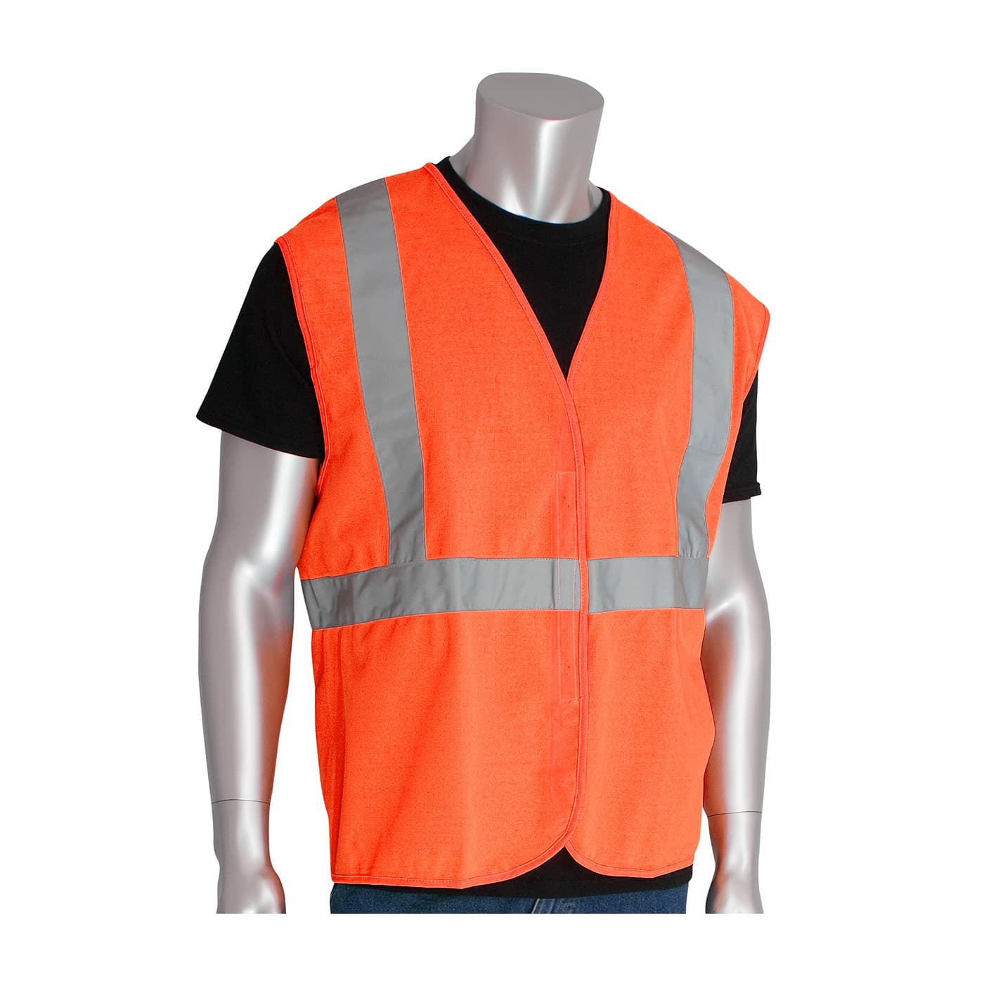 Class 2 Solid Vest, No Pocket, H&L Closure, 2In. Tape, Ly
