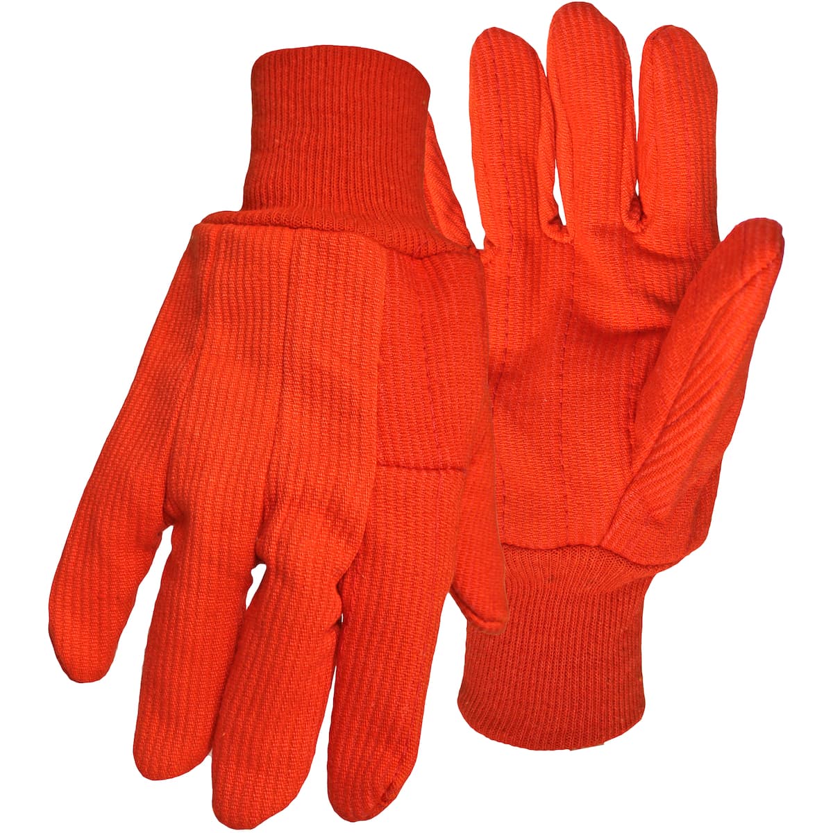 Double Palm, Polyester/Cotton, Hv Orange, Nap-In Finish, Knit Wrist