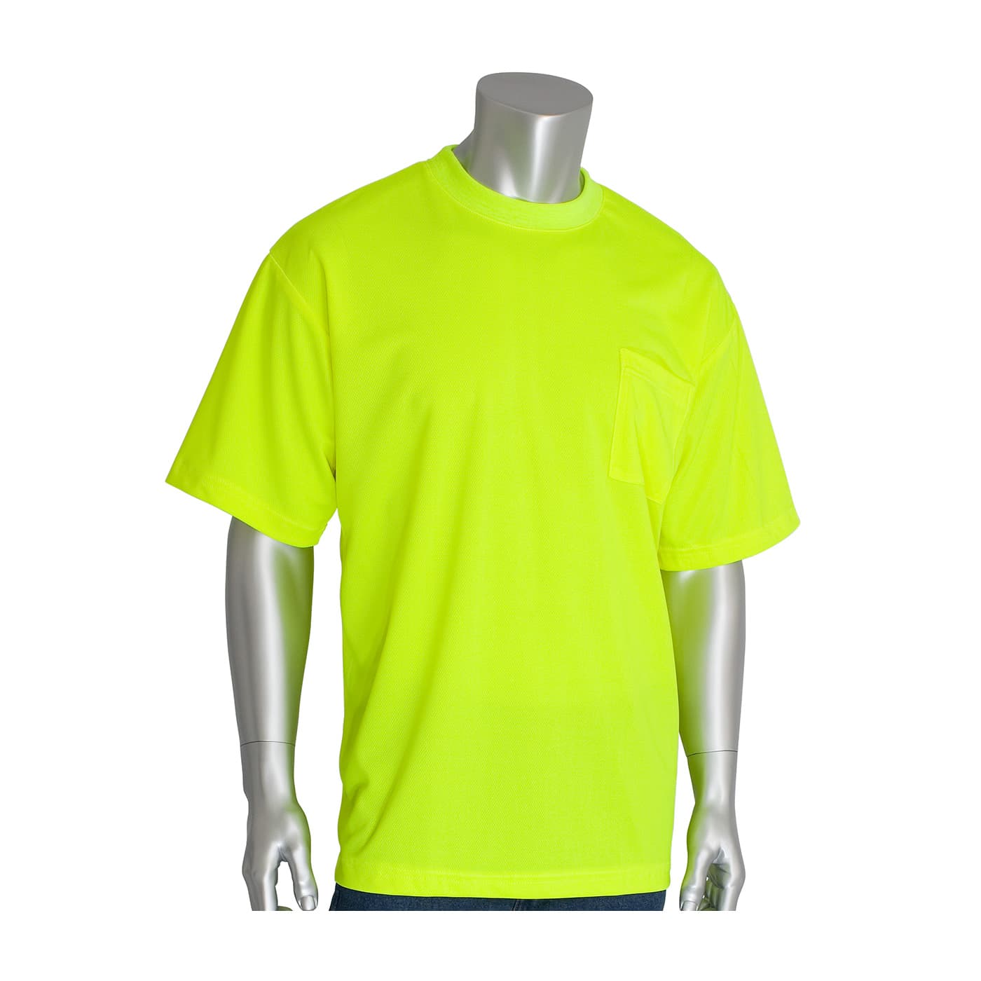 Non-Ansi, Short Sleeve T-Shirt, Crew Neck, Chest Pocket, Or