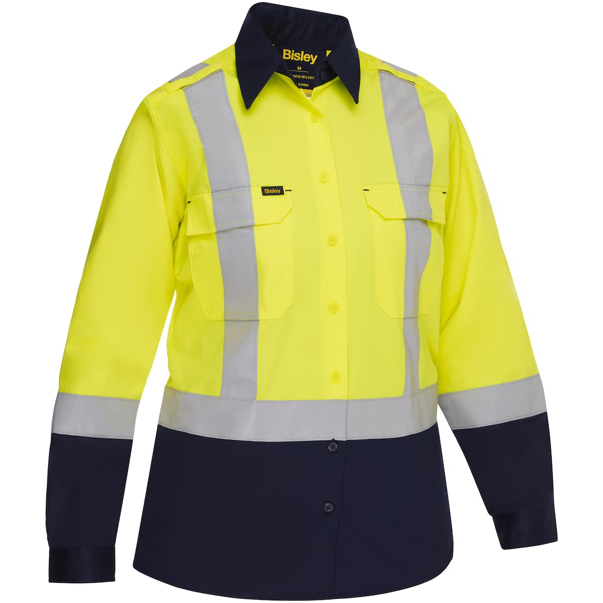 Class 2 Women'S Long Sleeve Shirt, Vented, Hi-Vis