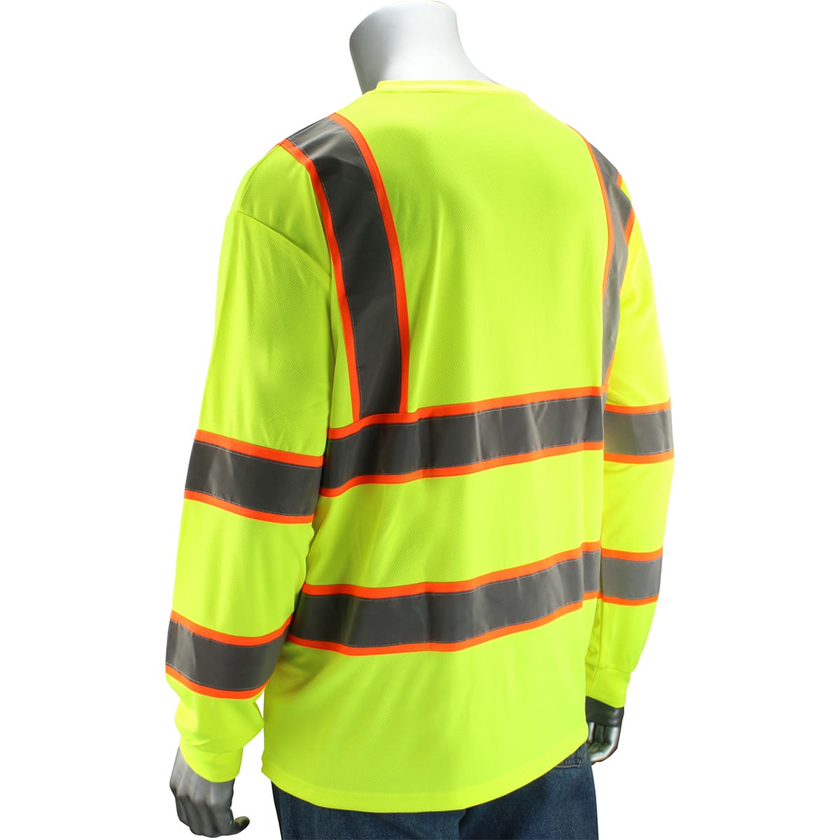 Type R Class 3 Long Sleeve Two Tone Wicking T-Shirt, 1 Pocket